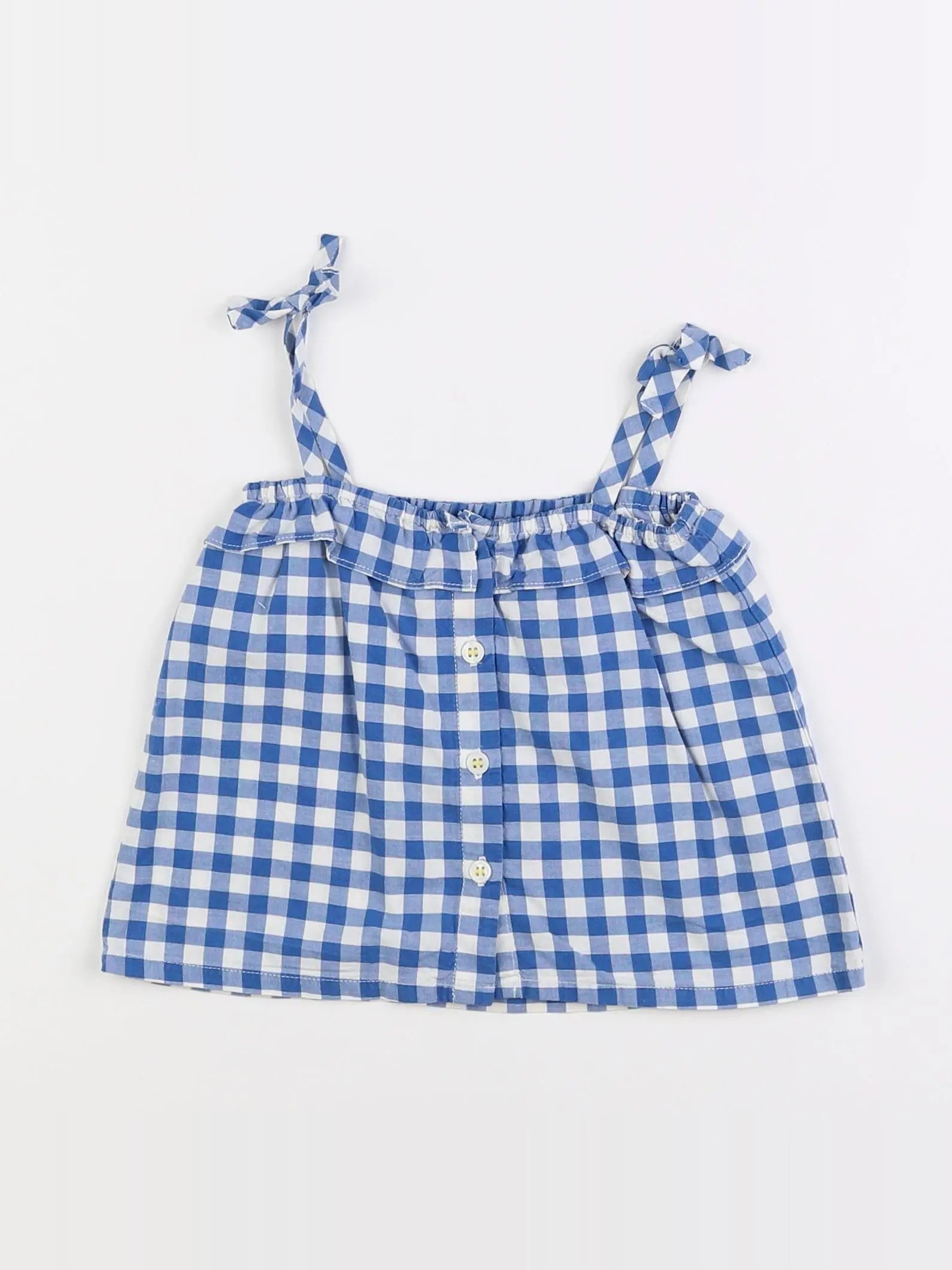 Petit Bateau - blouse bleu - 12 mois