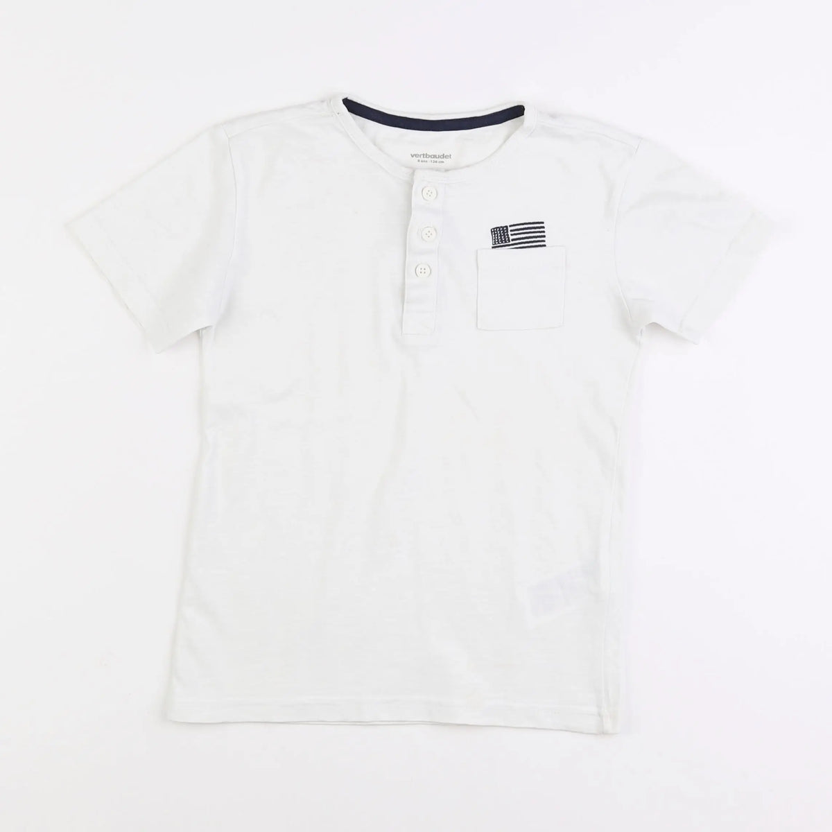 Vertbaudet - tee-shirt blanc - 8 ans