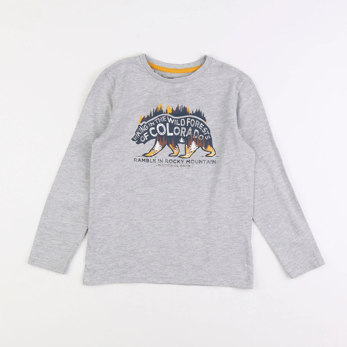 Vertbaudet - tee-shirt gris - 8 ans