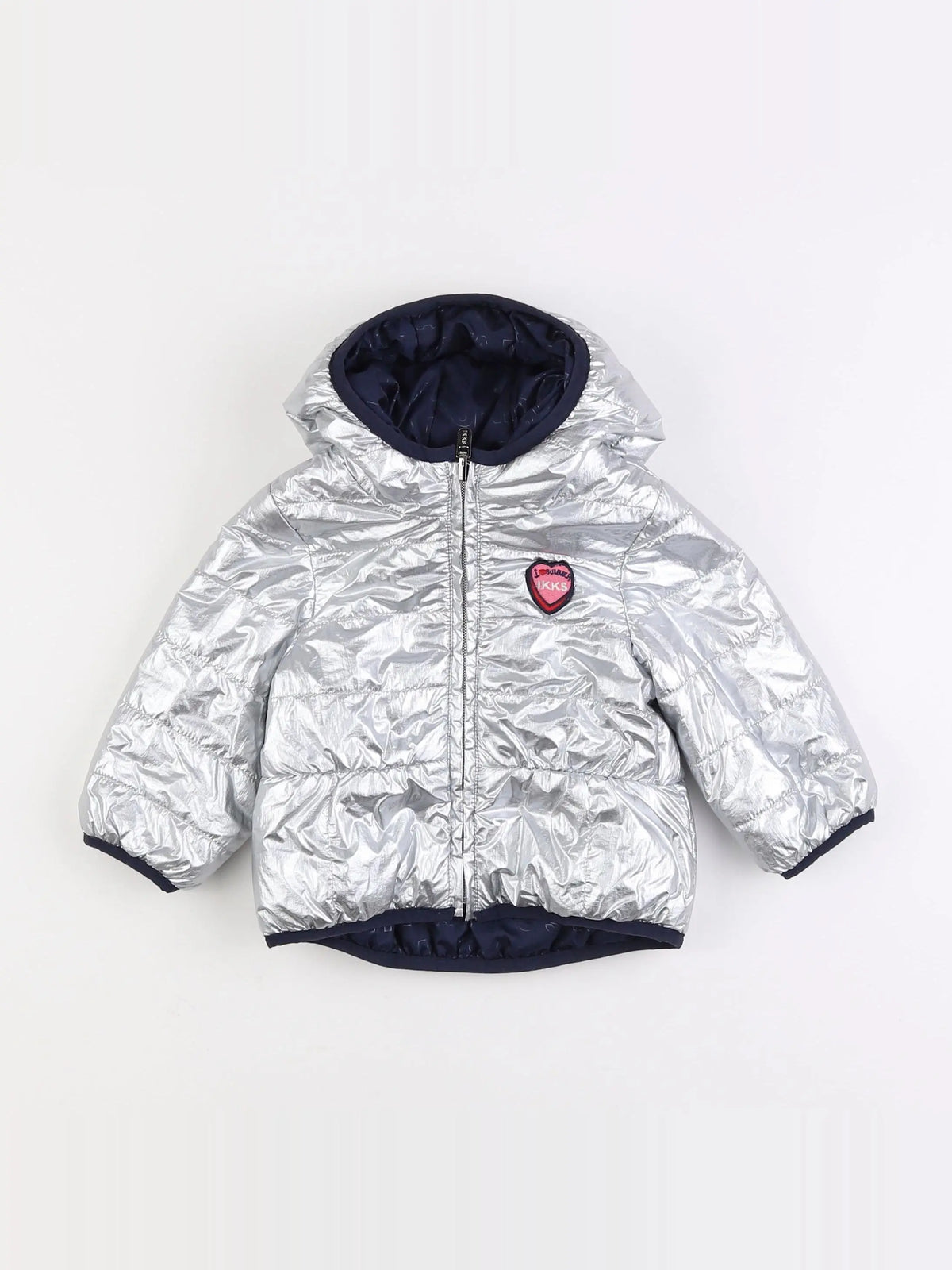 IKKS - doudoune argent, bleu - 3 mois