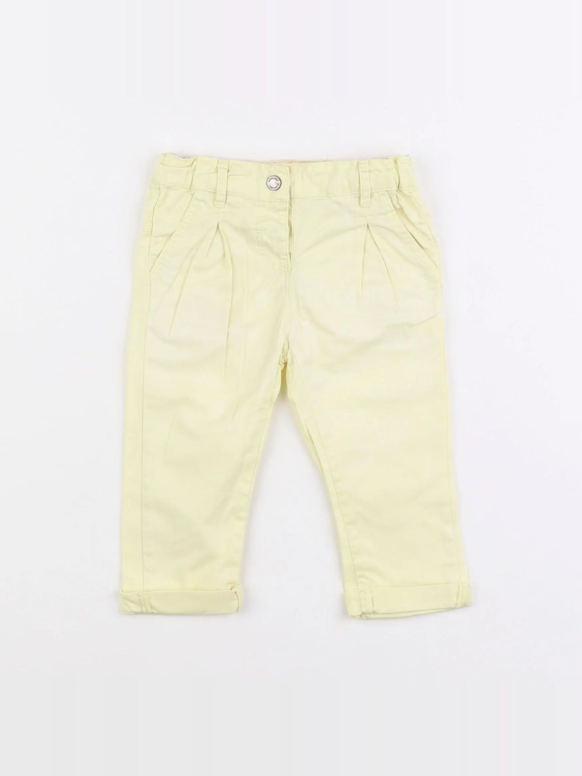 Vertbaudet - pantalon jaune - 9 mois