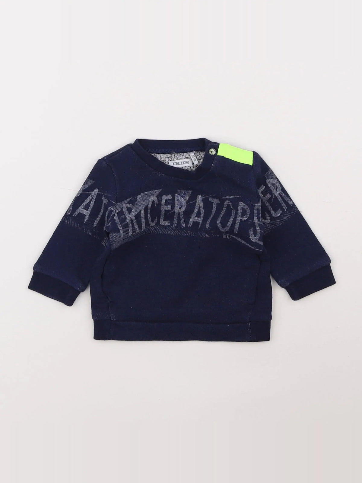 IKKS - sweat bleu - 3 mois