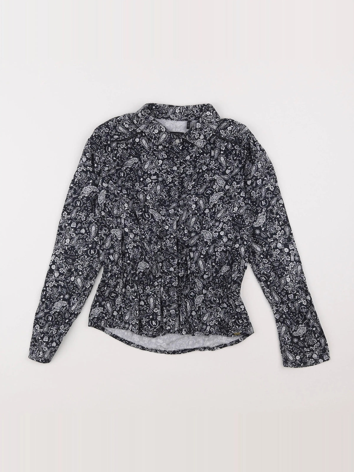 IKKS - blouse noir, blanc - 8 ans