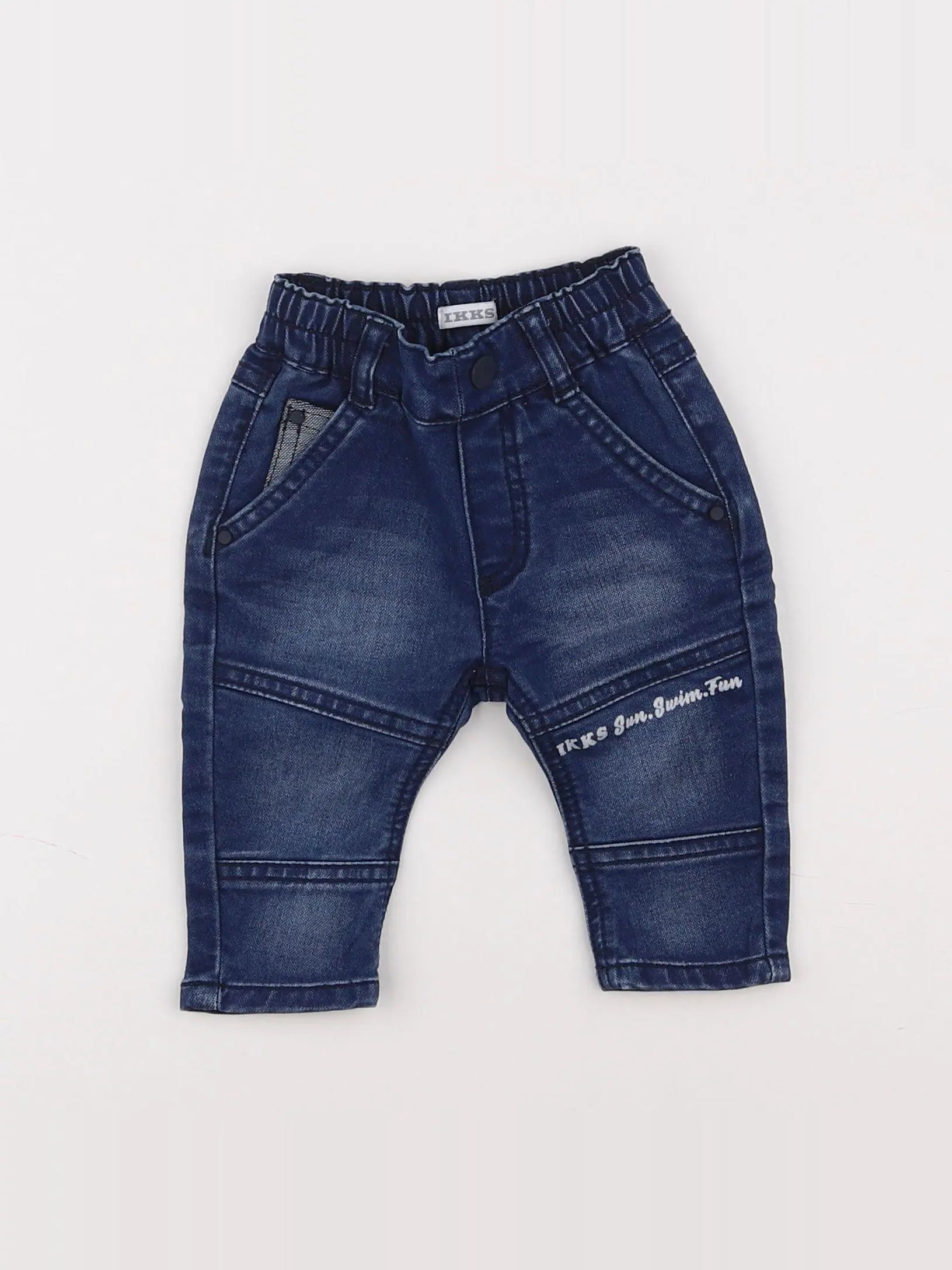 IKKS - pantalon bleu - 3 mois