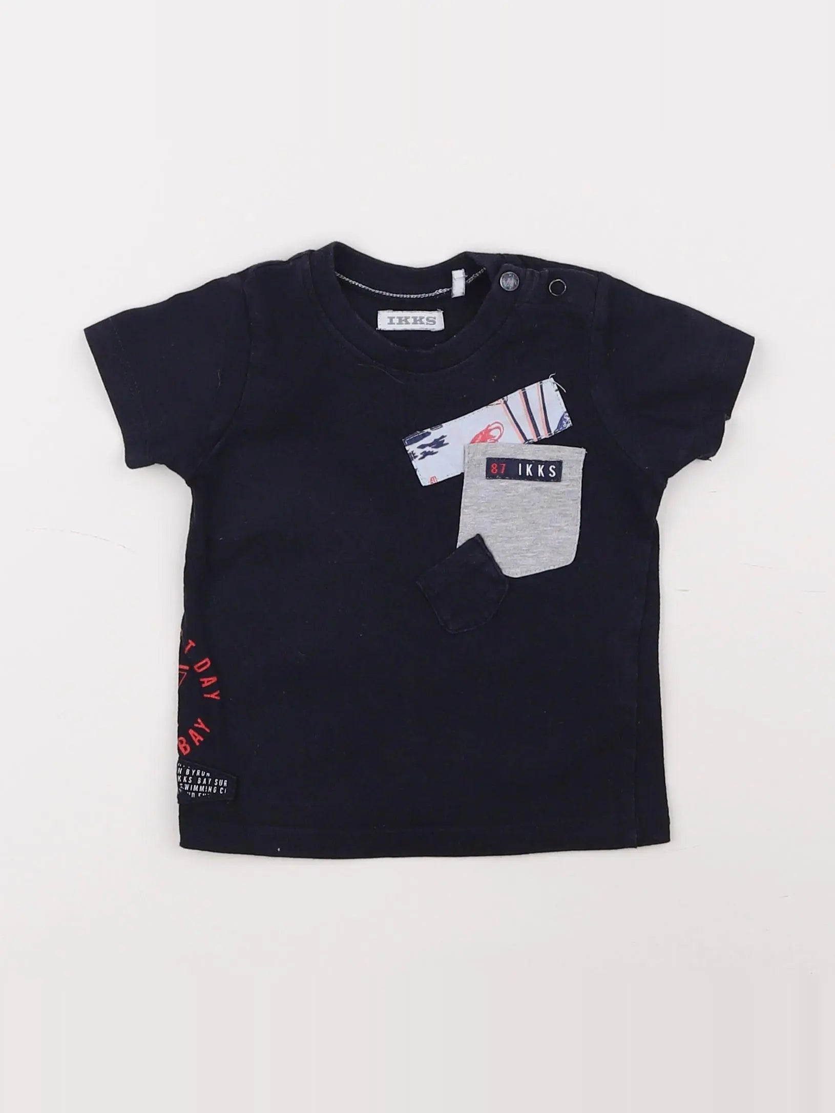 IKKS - tee-shirt bleu - 3 mois