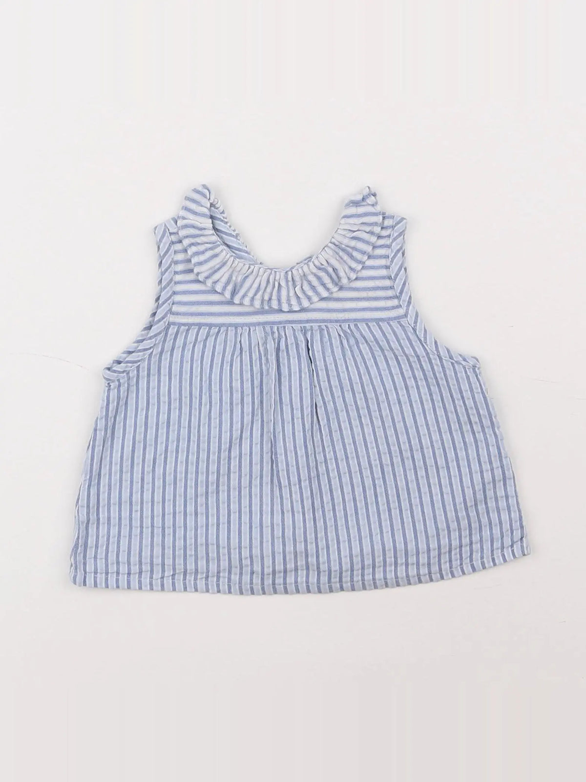 Bouchara - blouse bleu, blanc - 6 mois