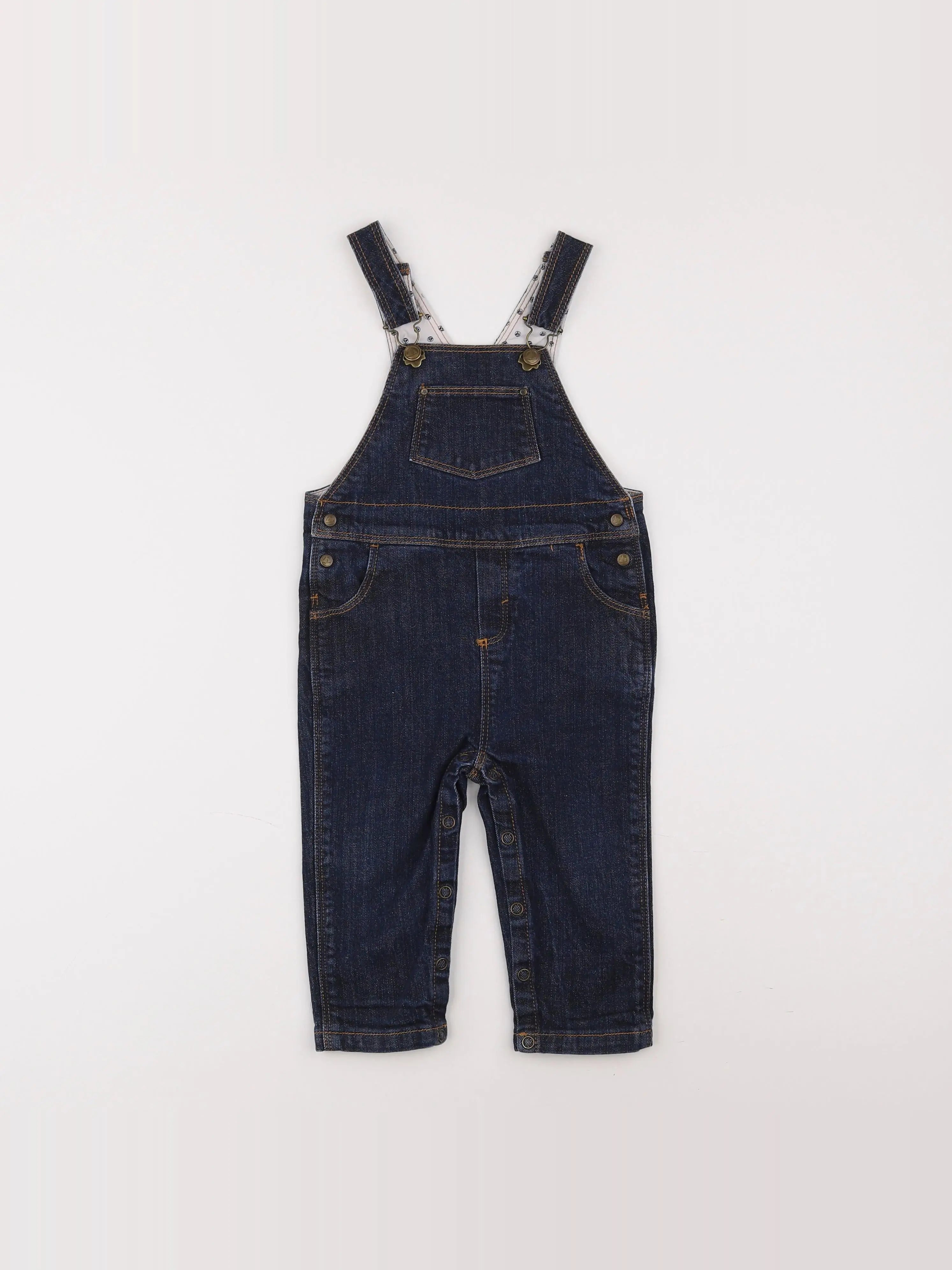 Petit Bateau - salopette bleu - 12 mois