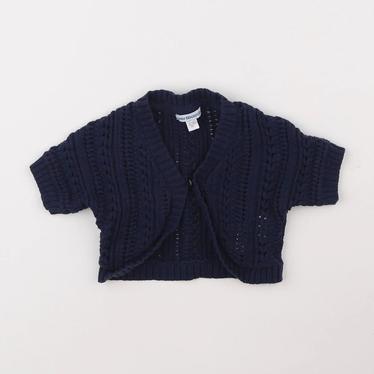 Vertbaudet - gilet bleu - 6 mois