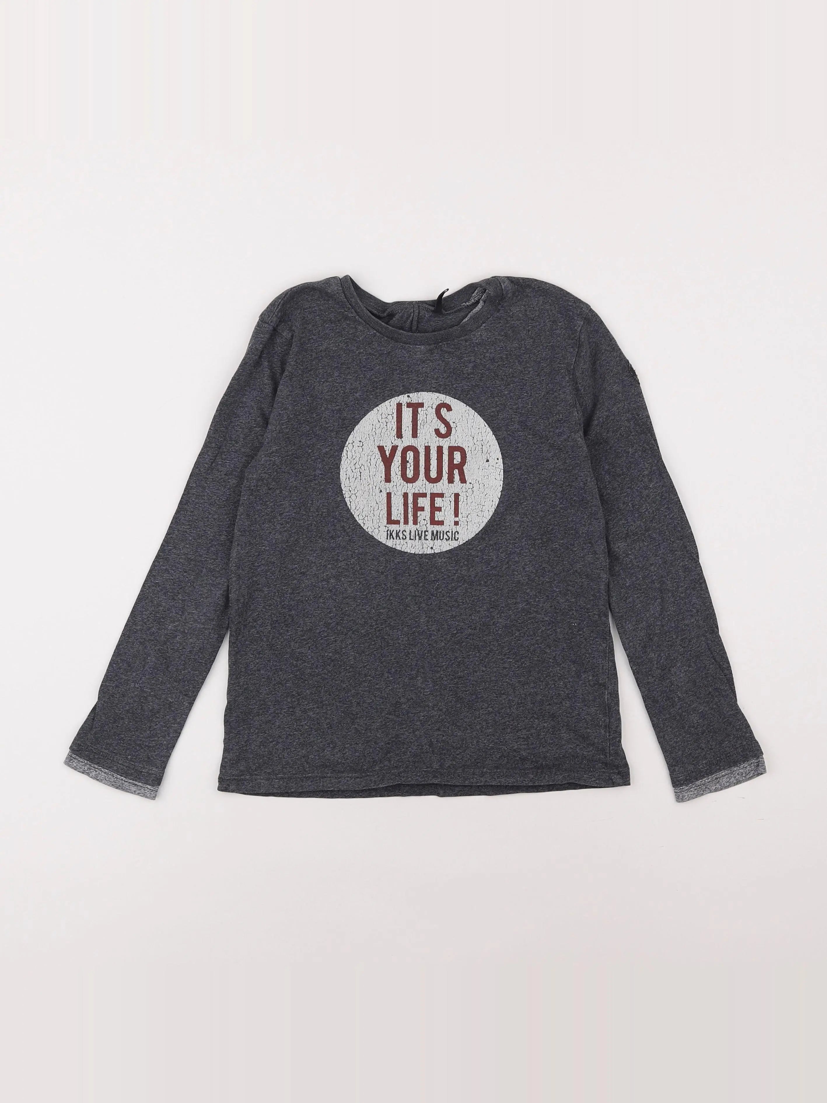 IKKS - tee-shirt gris - 6 ans