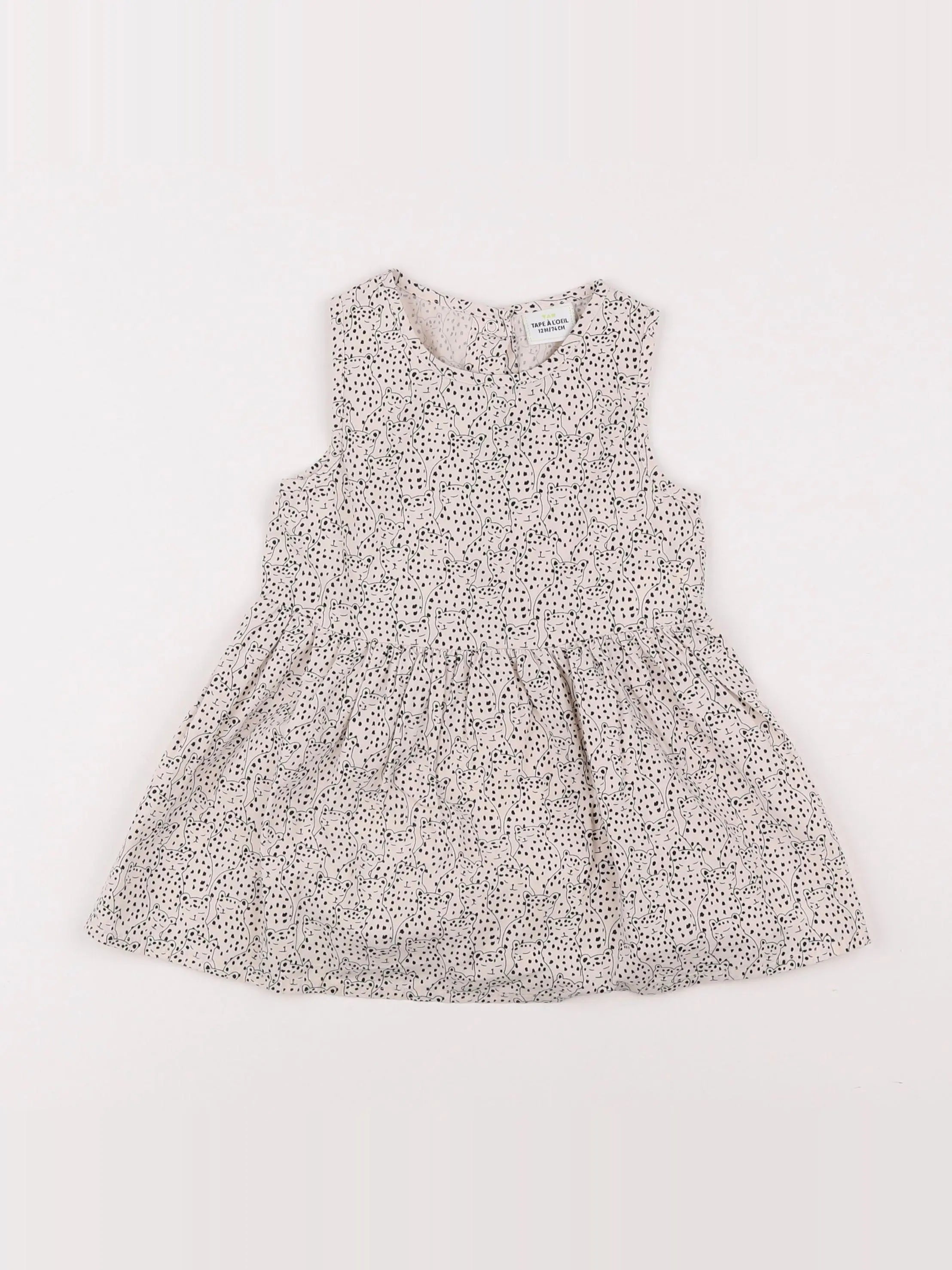 Tape à l'oeil - robe noir, blanc - 12 mois