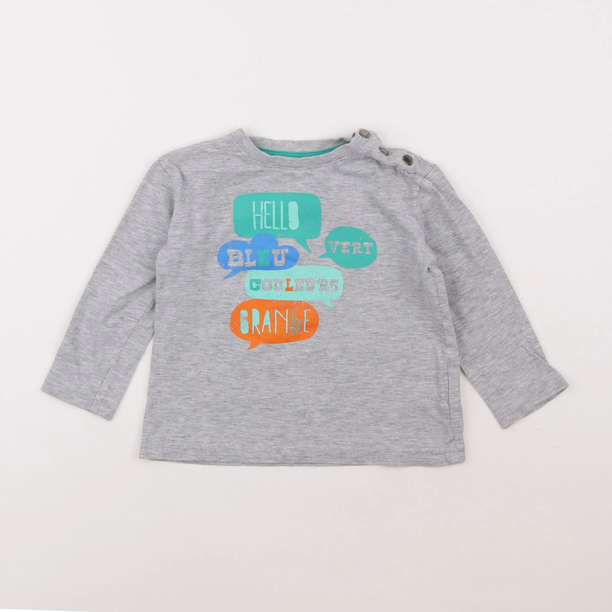Vertbaudet - tee-shirt gris - 3 ans