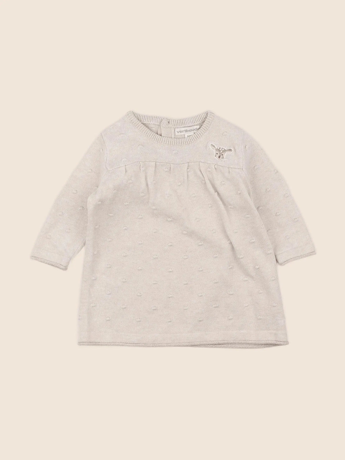 Vertbaudet - robe beige - 3 mois