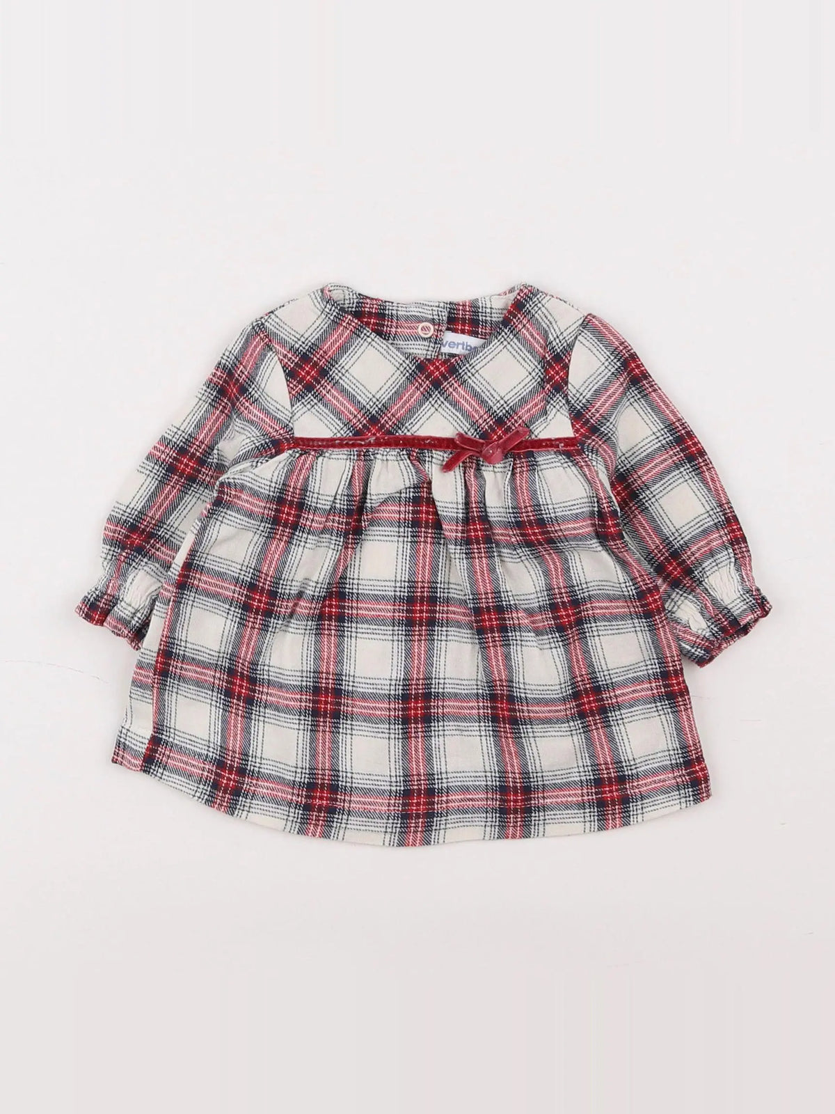 Vertbaudet - robe rouge - 1 mois