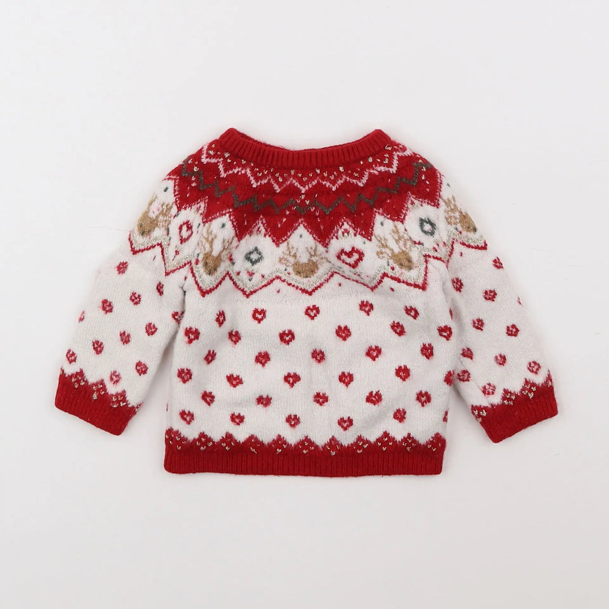 Vertbaudet - pull rouge - 6 mois