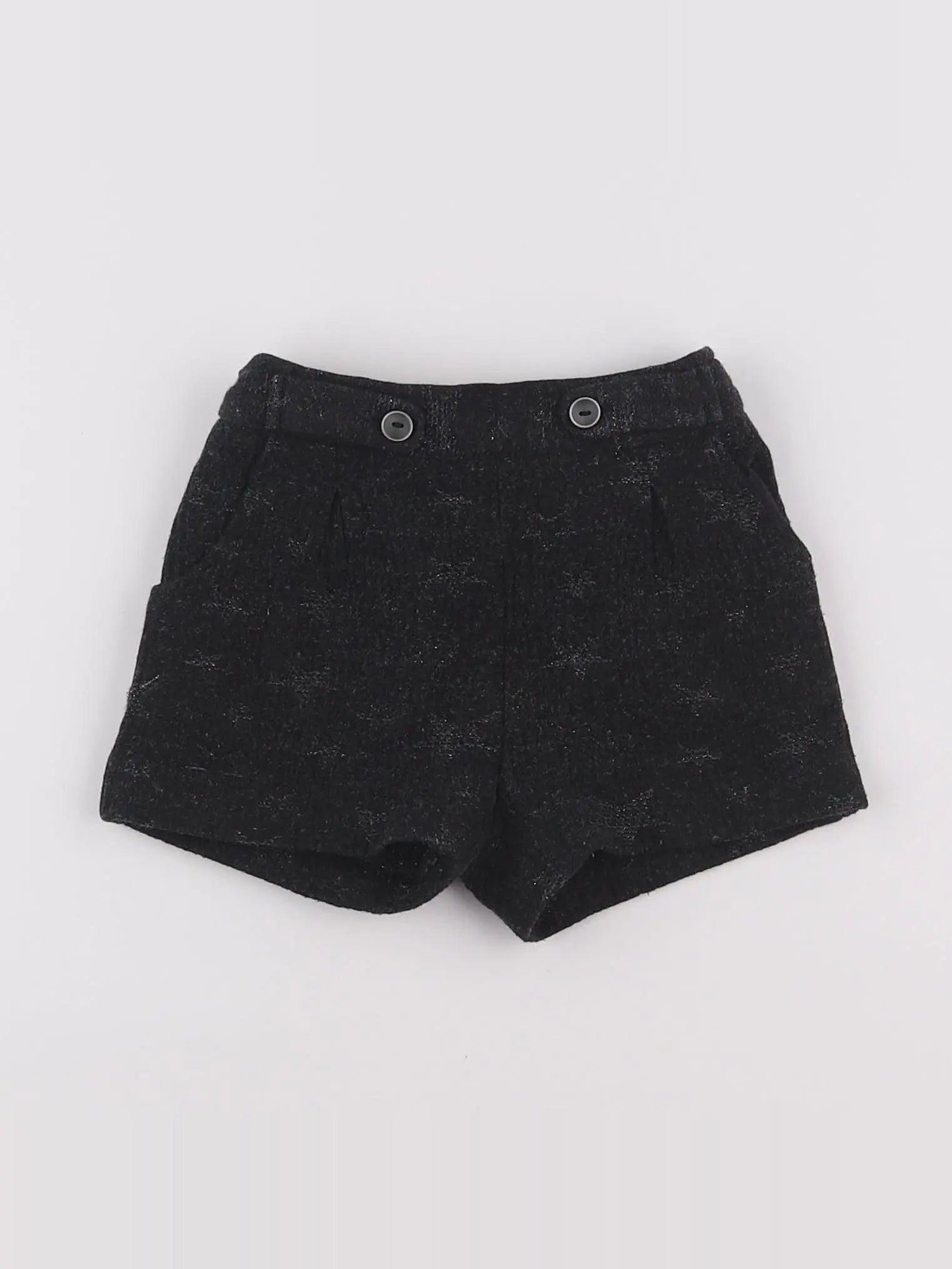 Zara - short noir, argent - 18 mois à 2 ans