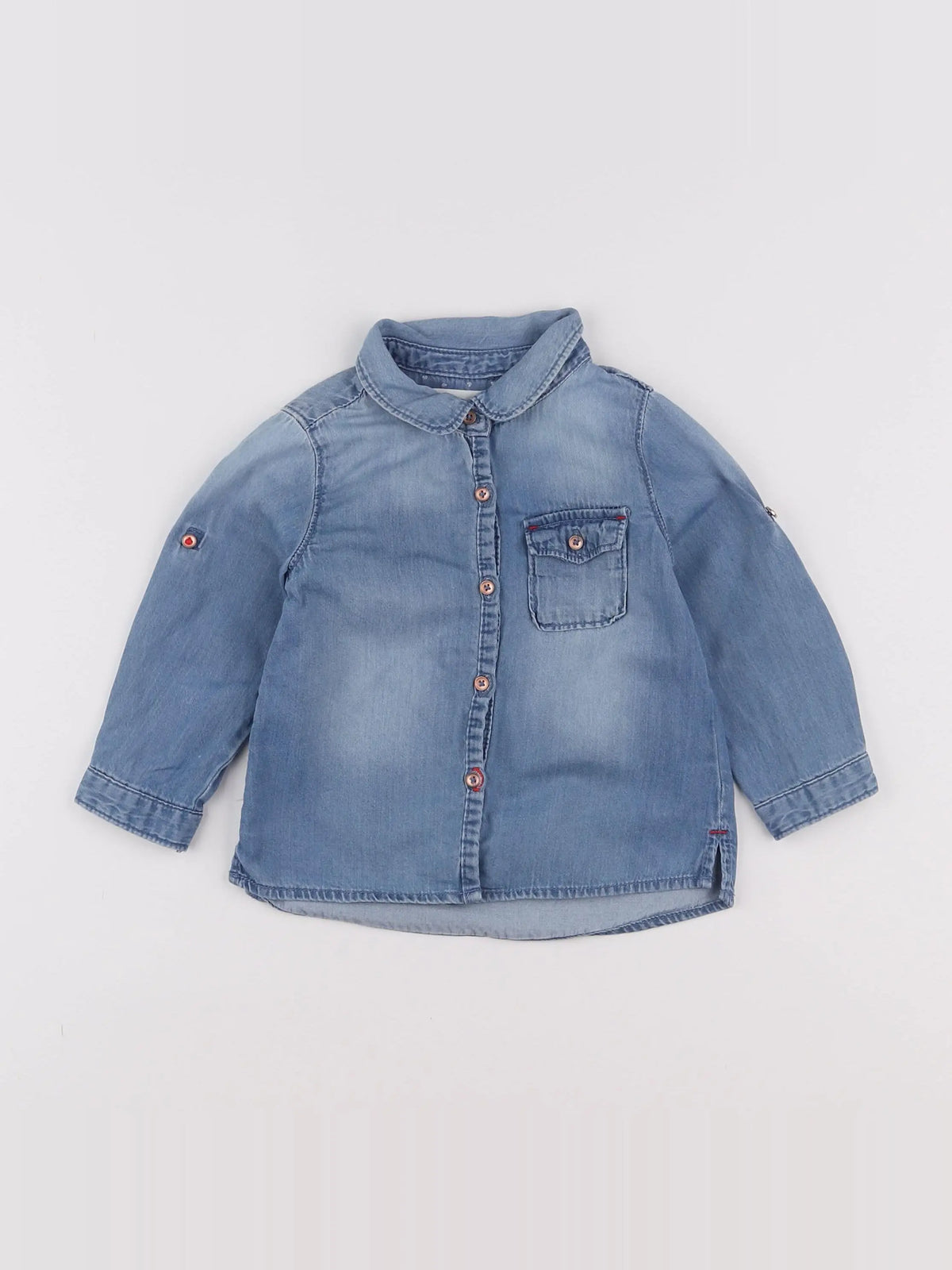 Zara - blouse bleu - 12/18 mois