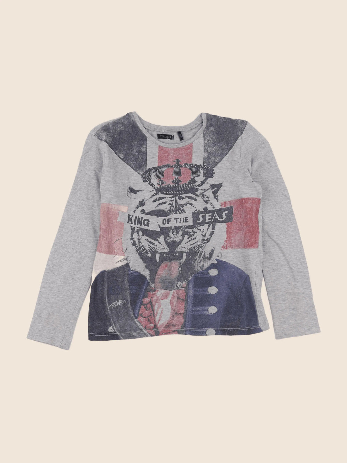 IKKS - tee-shirt gris - 8 ans