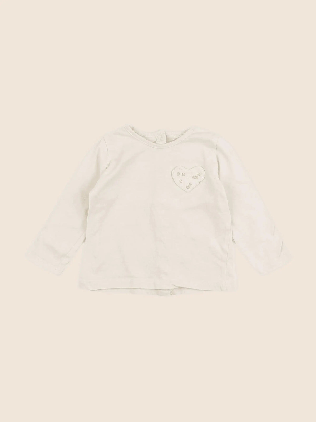 Vertbaudet - tee-shirt beige - 9 mois