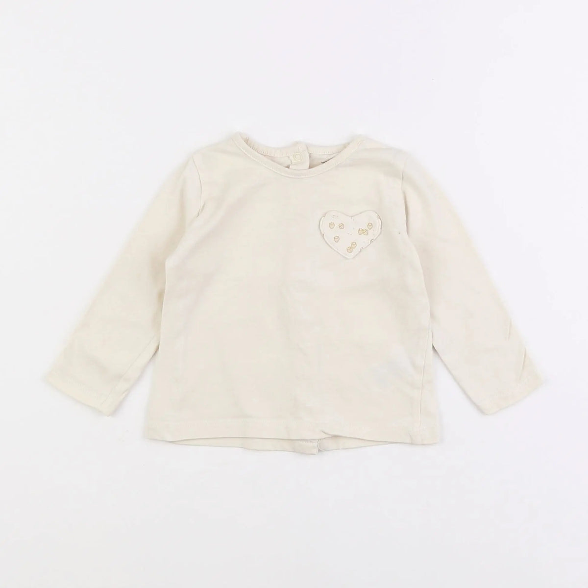 Vertbaudet - tee-shirt beige - 9 mois