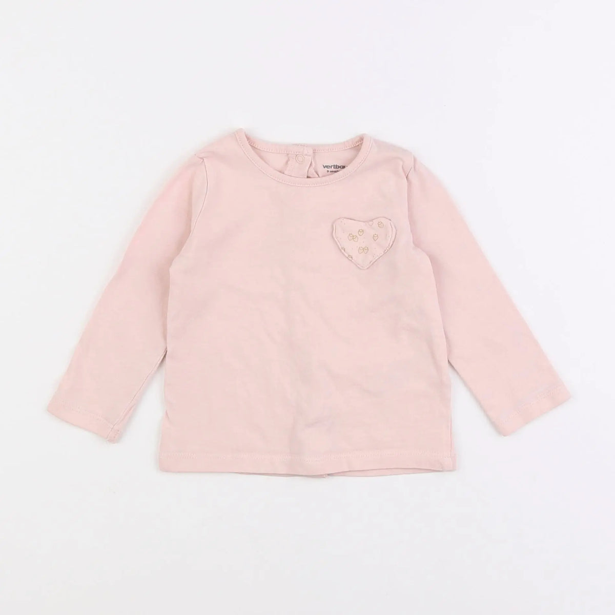 Vertbaudet - tee-shirt rose - 9 mois