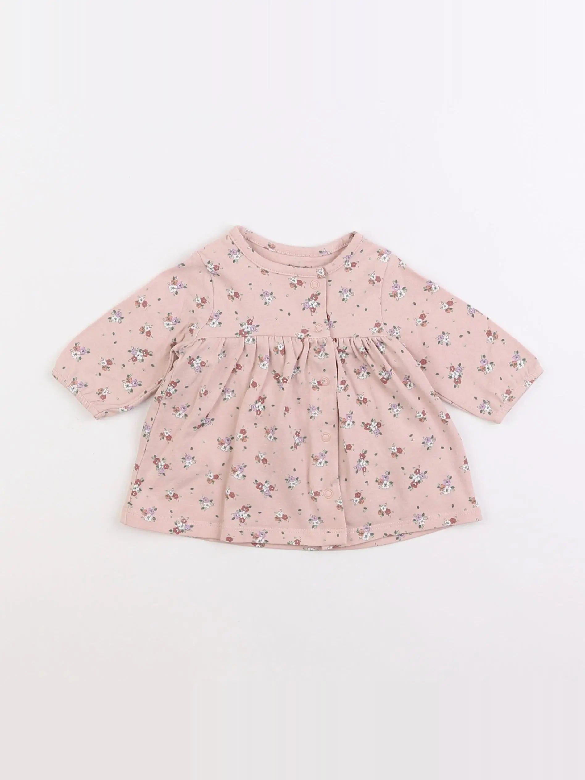 Vertbaudet - tee-shirt rose - 1 mois