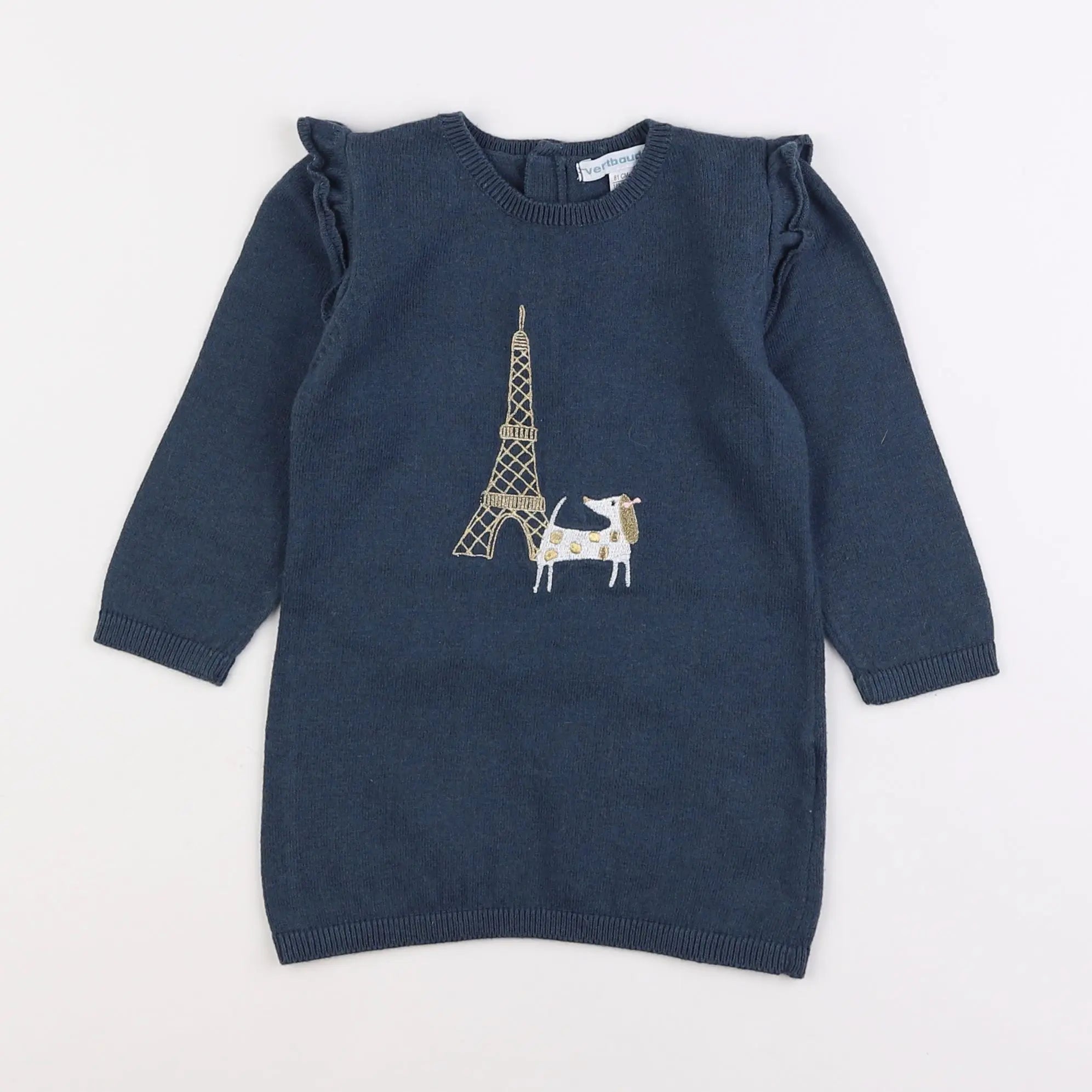 Vertbaudet - robe bleu - 18 mois