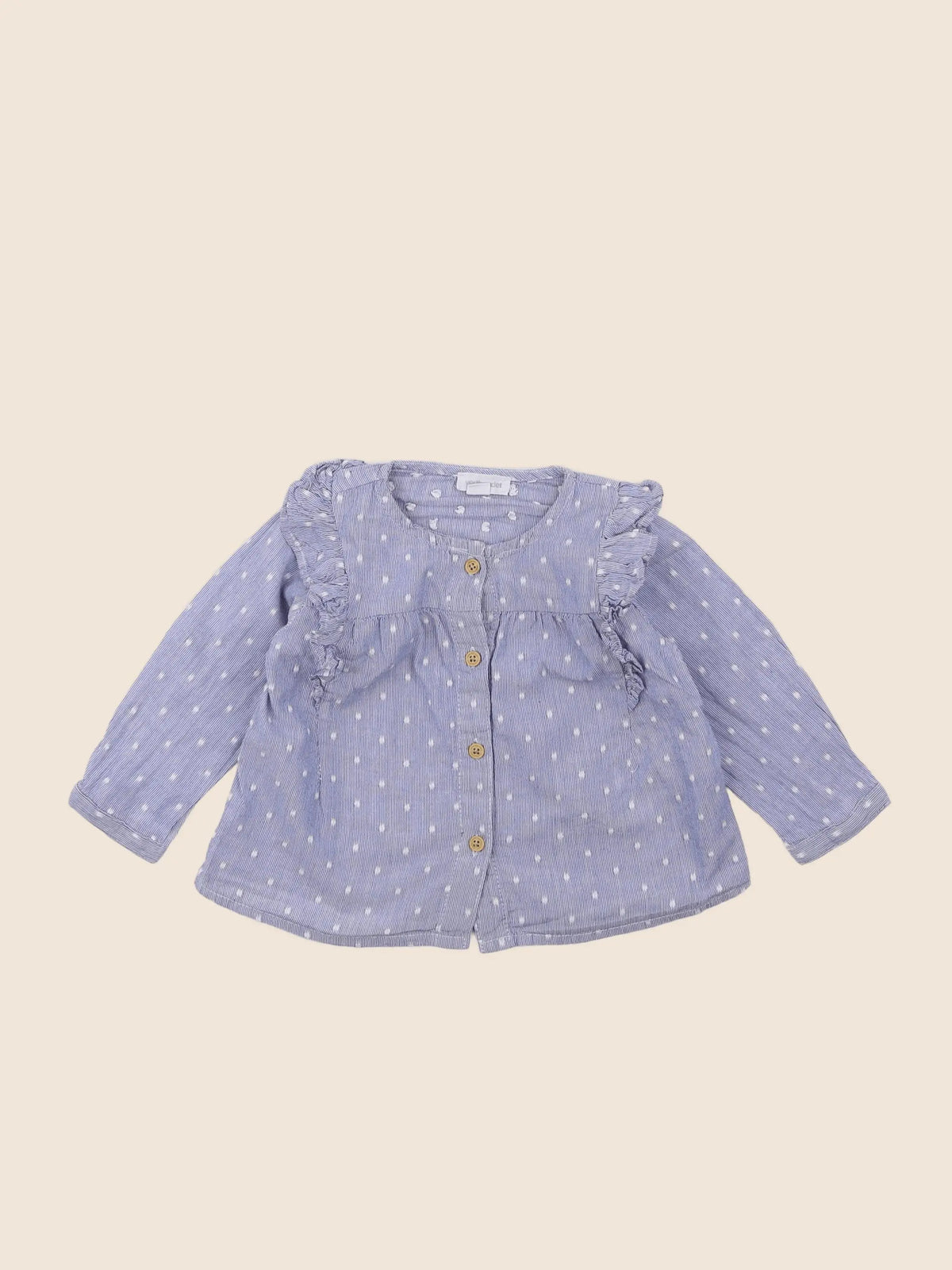 Vertbaudet - blouse bleu - 6 mois