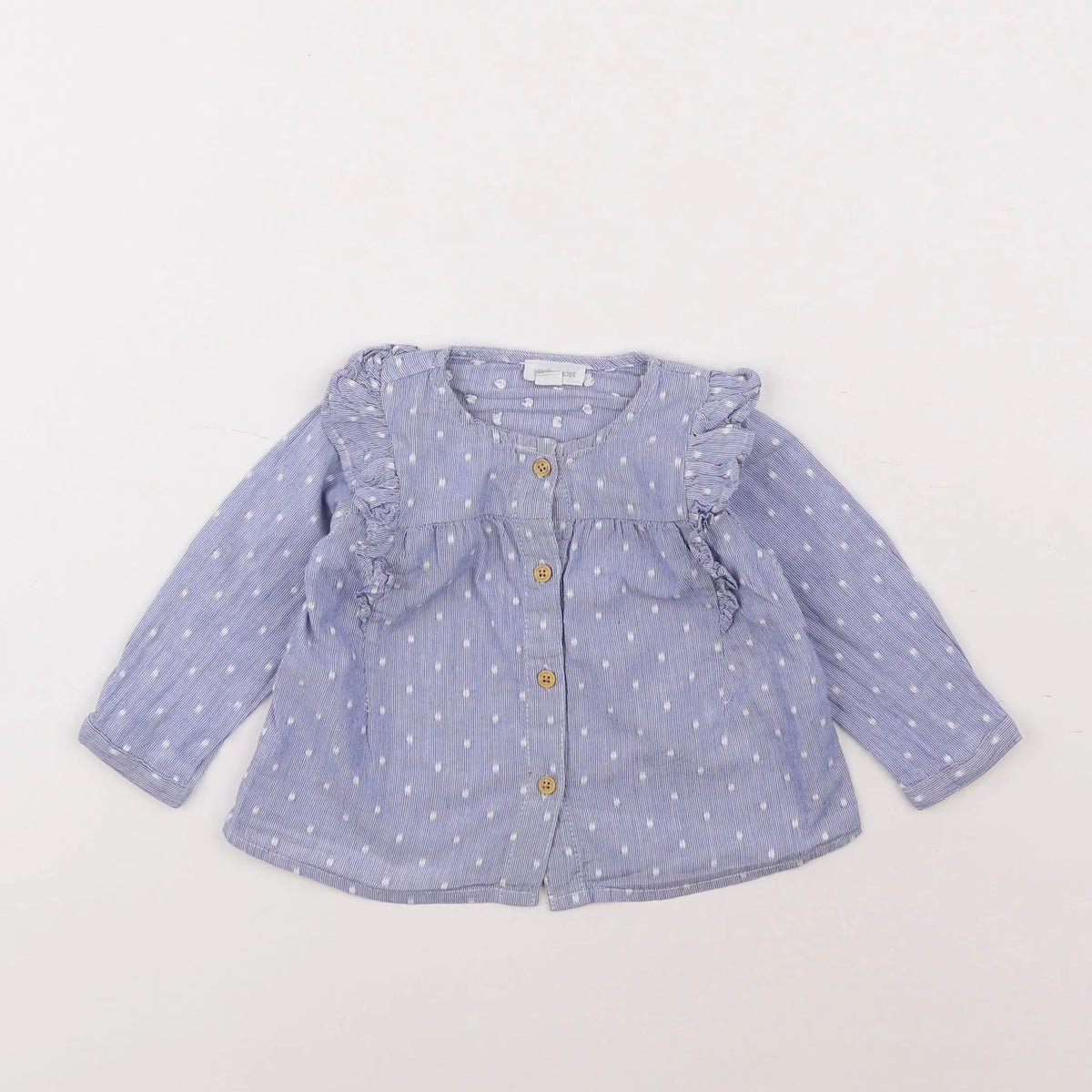 Vertbaudet - blouse bleu - 6 mois