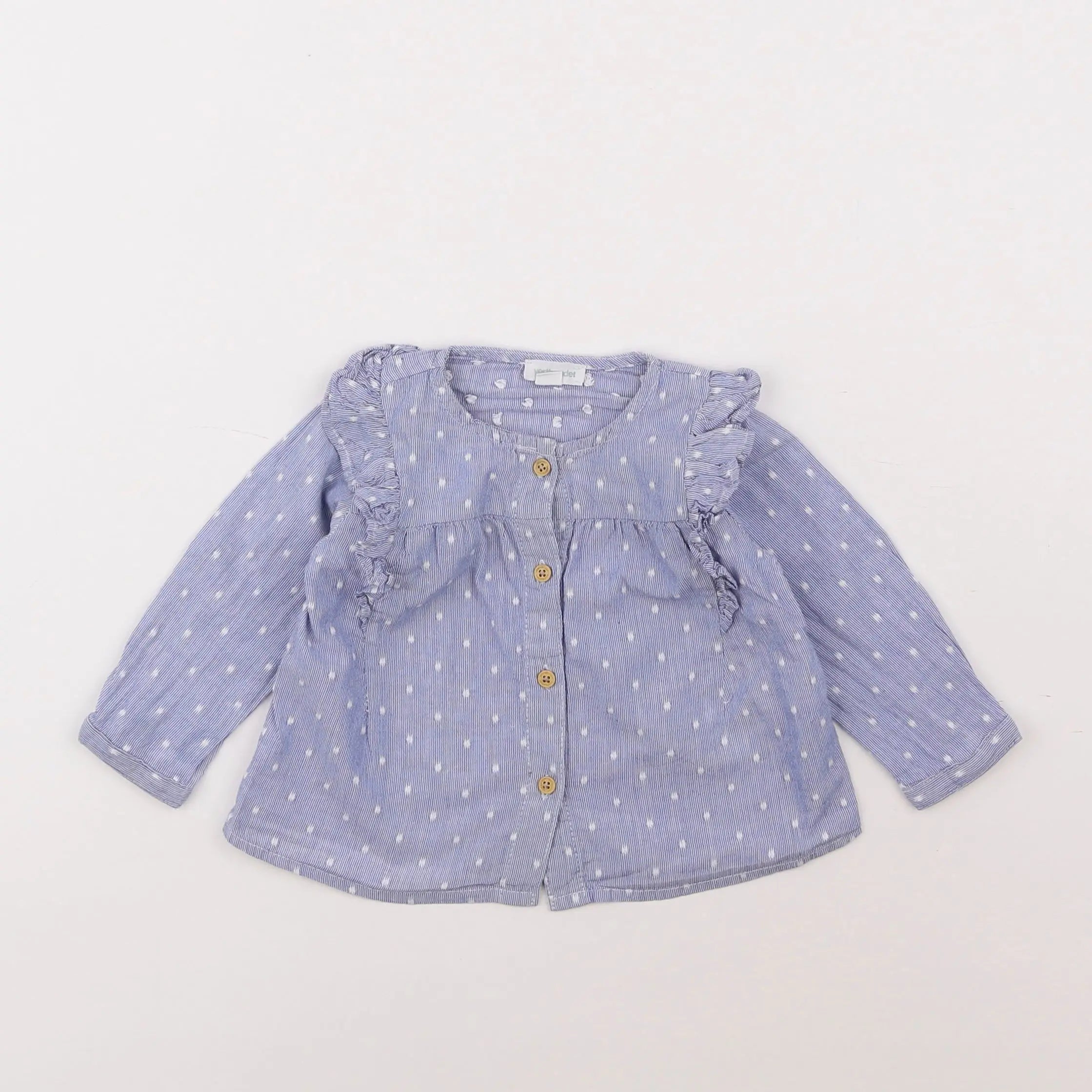 Vertbaudet - blouse bleu - 6 mois