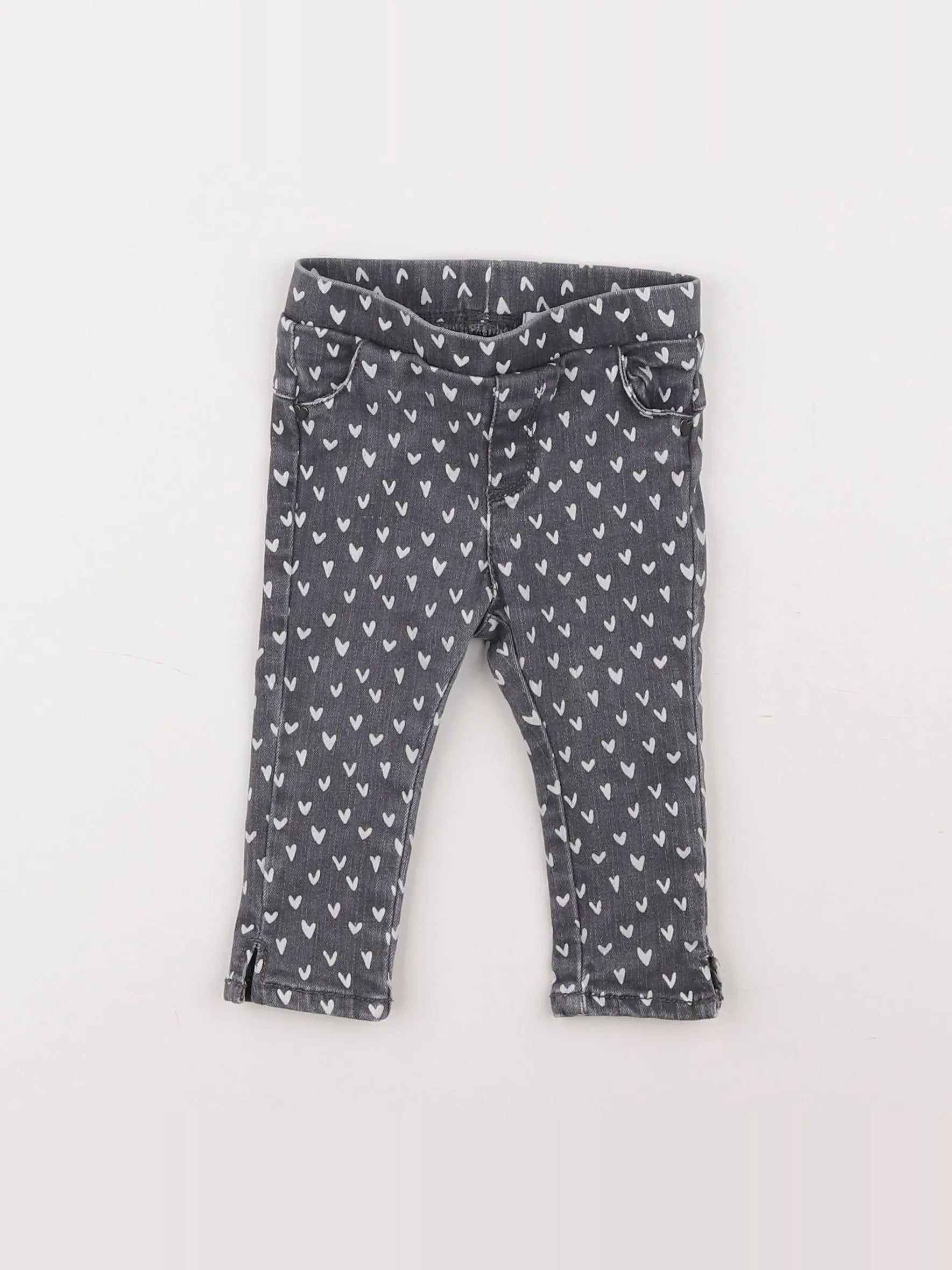 Vertbaudet - jegging gris - 9 mois