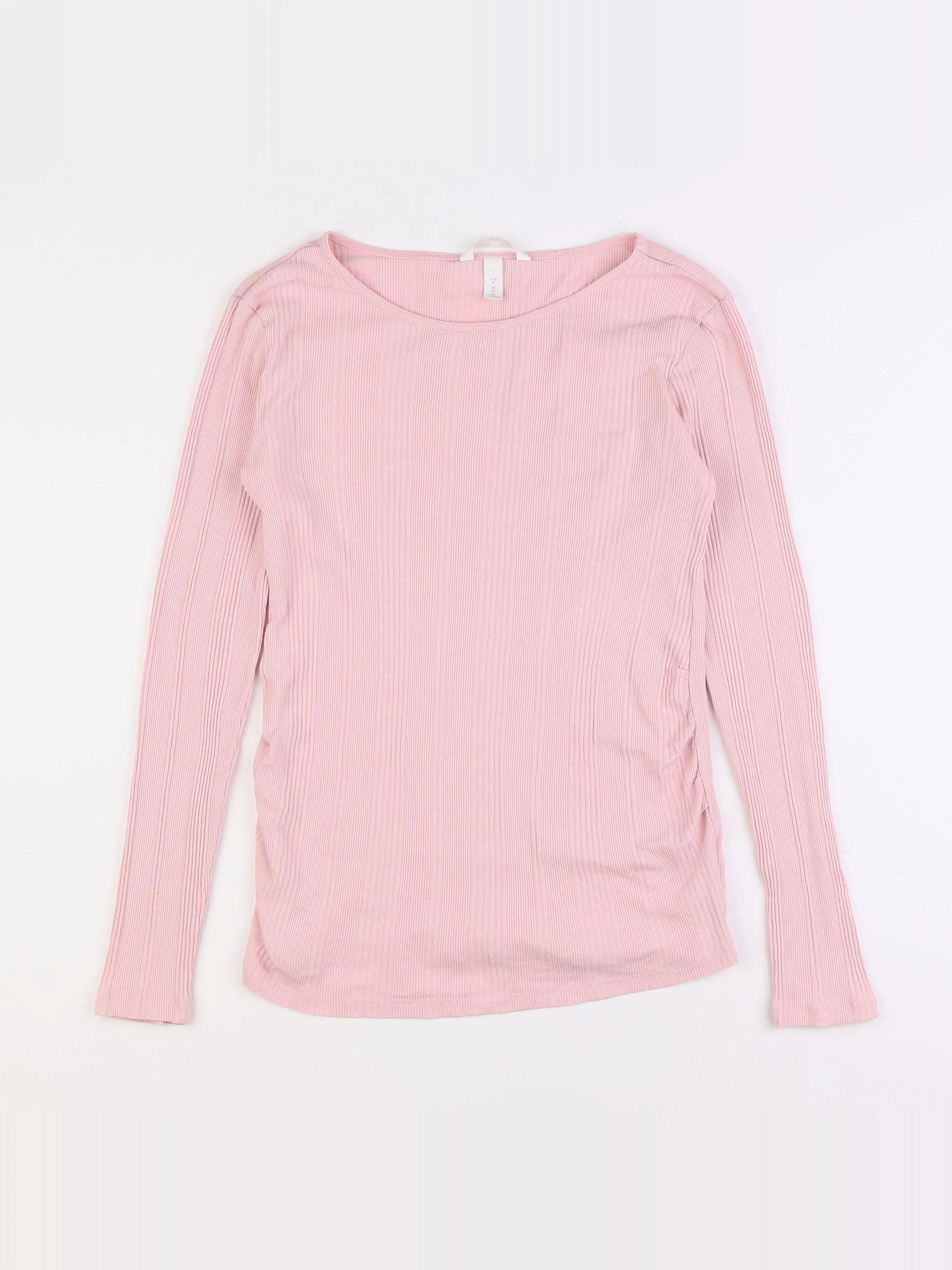 H&M - tee-shirt grossesse rose - m