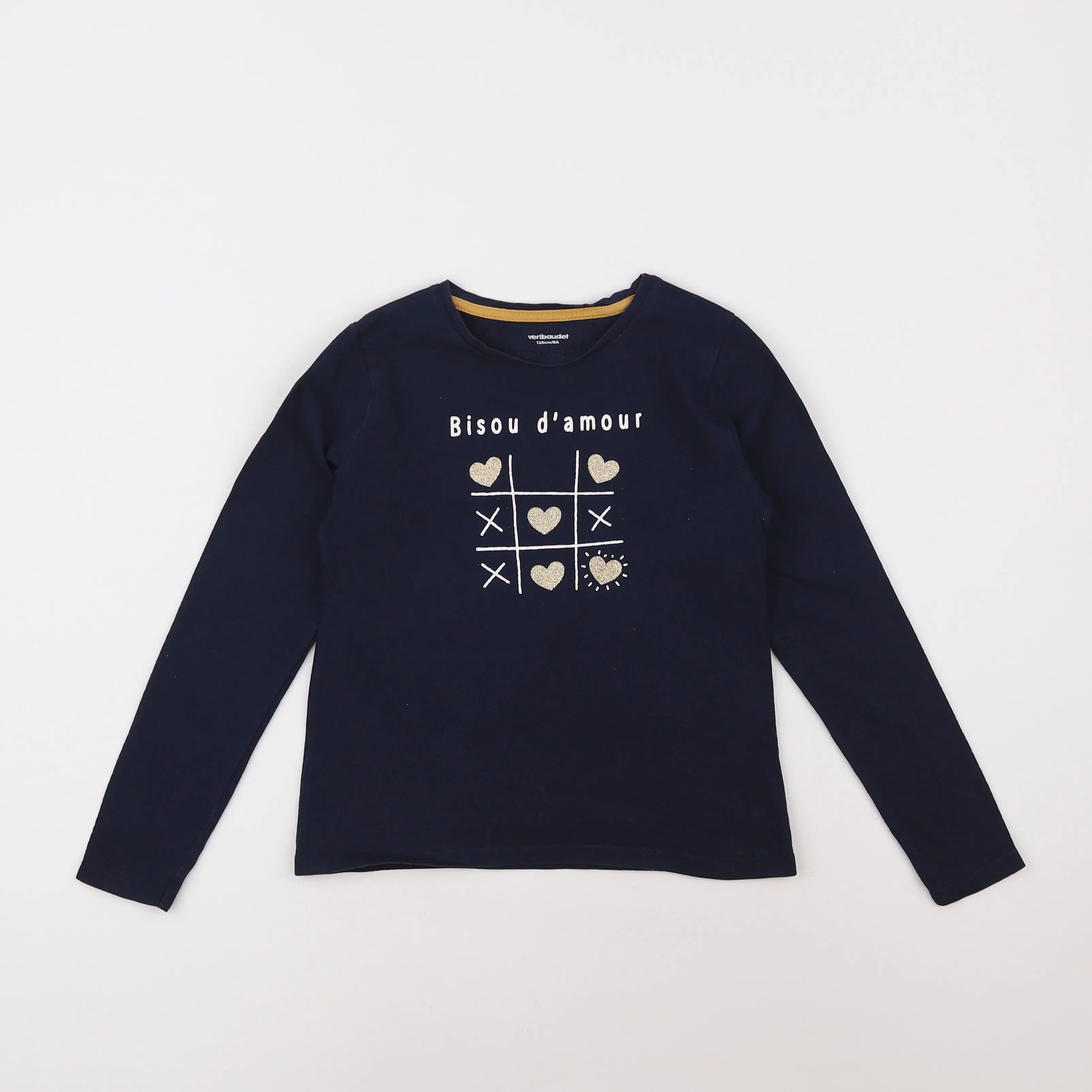 Vertbaudet - tee-shirt bleu - 8 ans