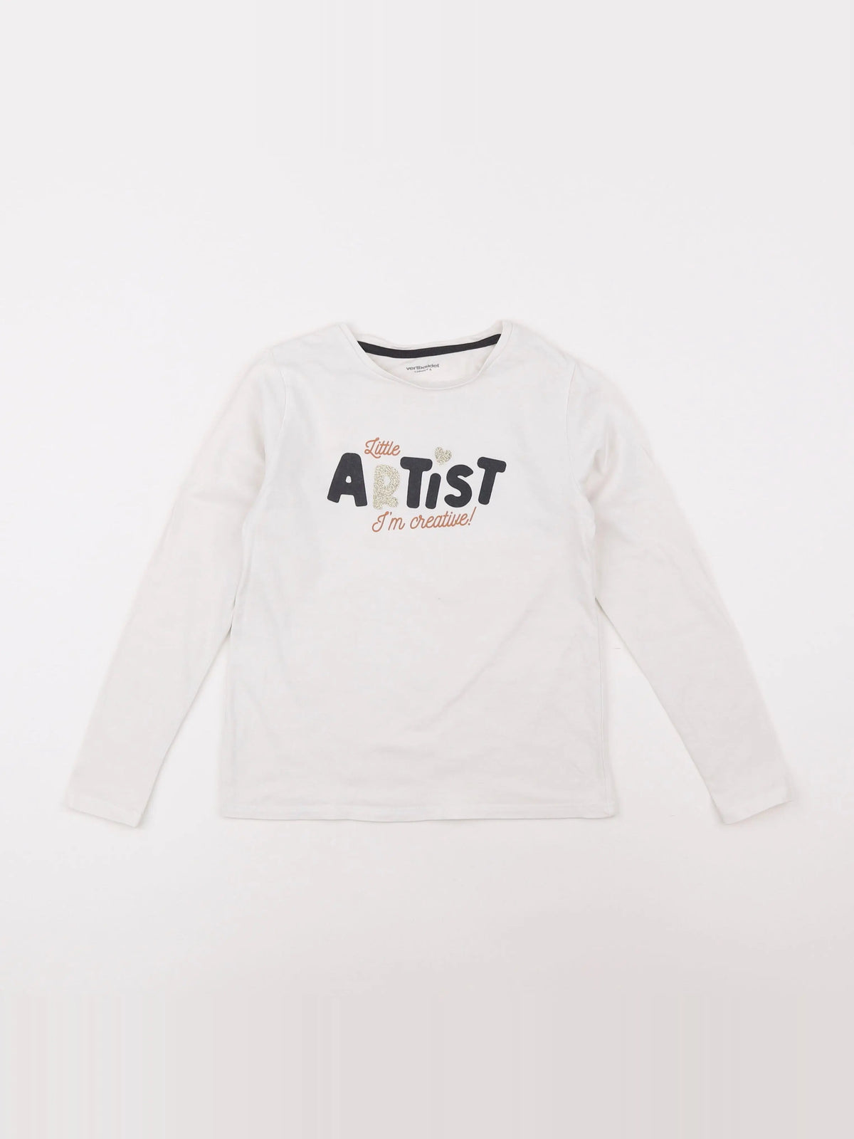 Vertbaudet - tee-shirt blanc - 8 ans