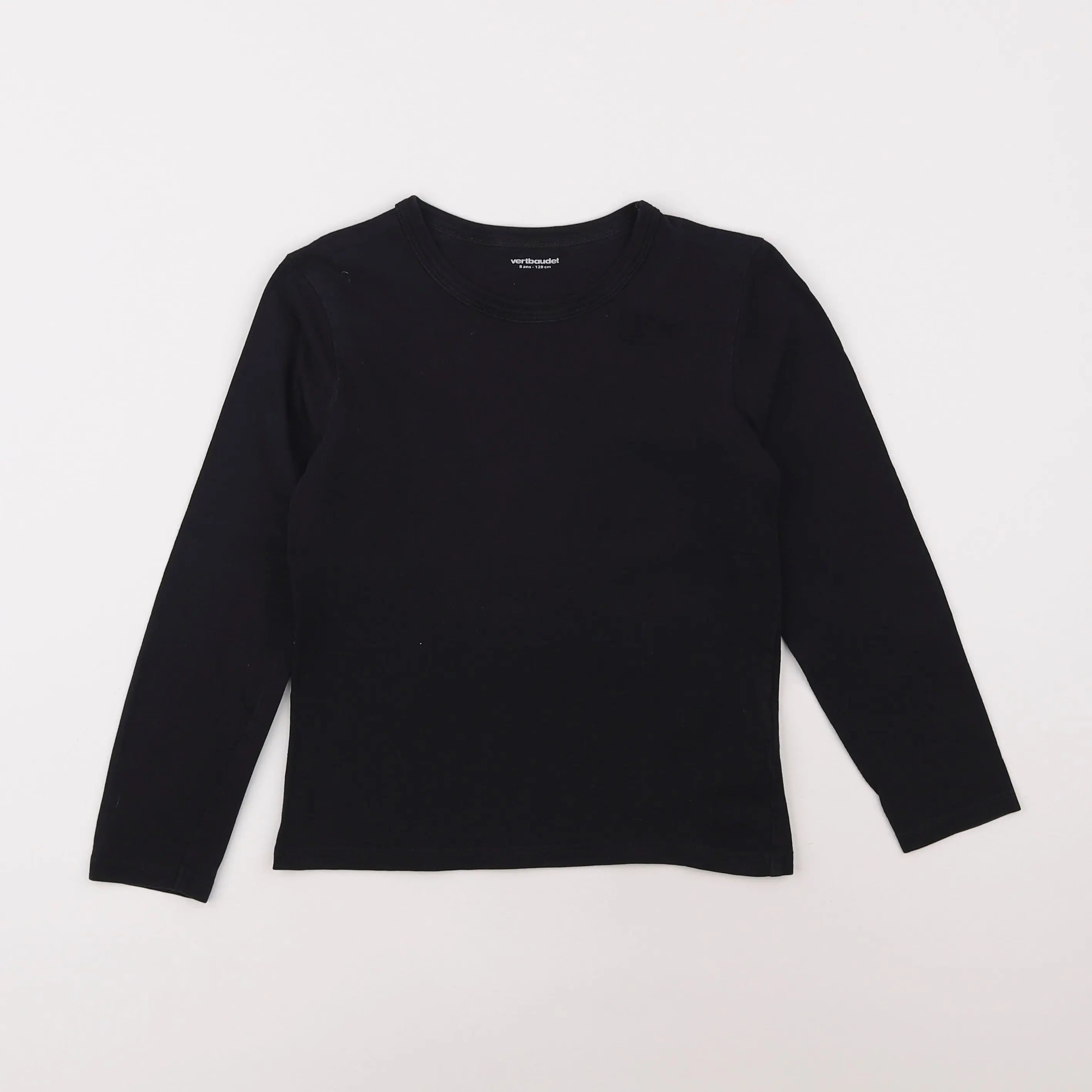 Vertbaudet - tee-shirt noir - 8 ans