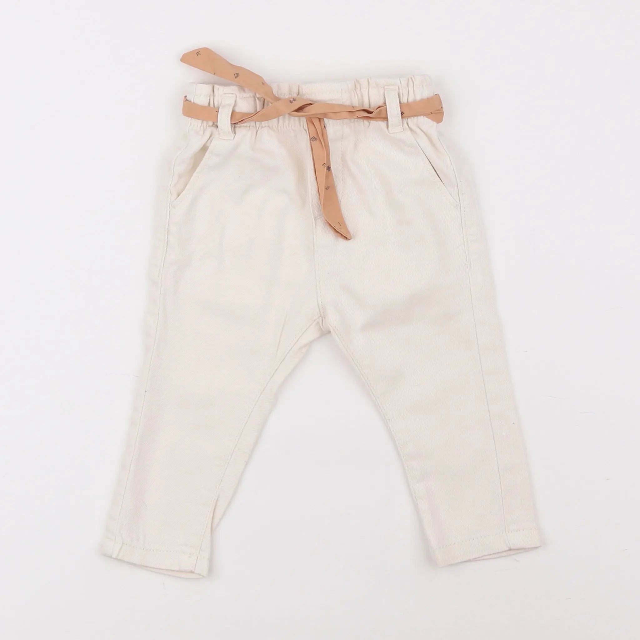 Vertbaudet - jean beige - 6 mois