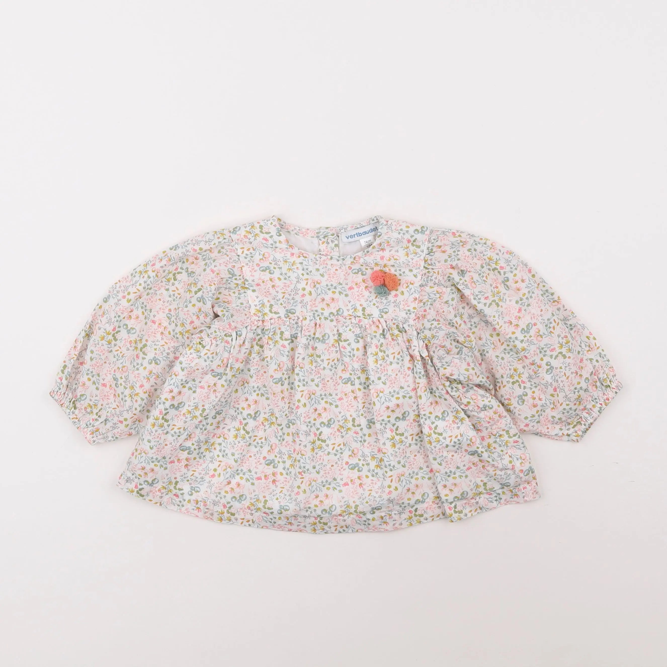 Vertbaudet - blouse multicolore - 12 mois