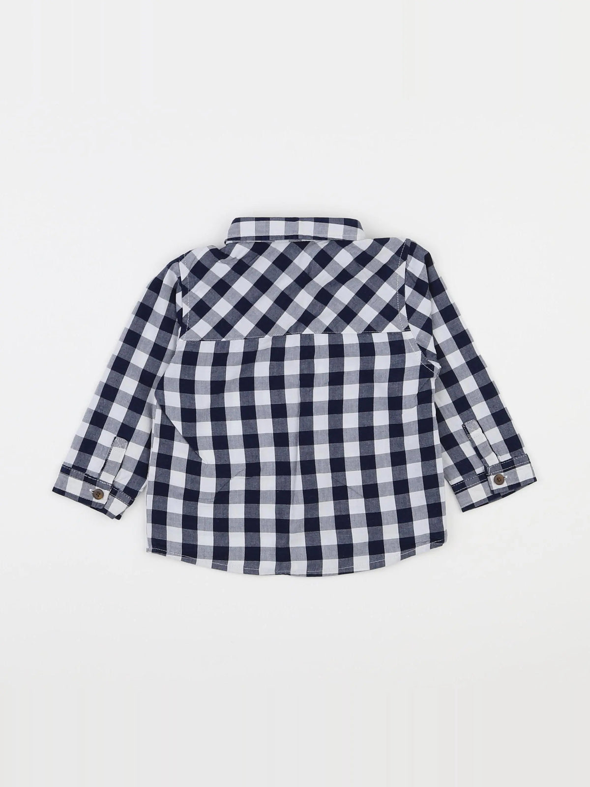 Vertbaudet - chemise blanc, bleu - 18 mois