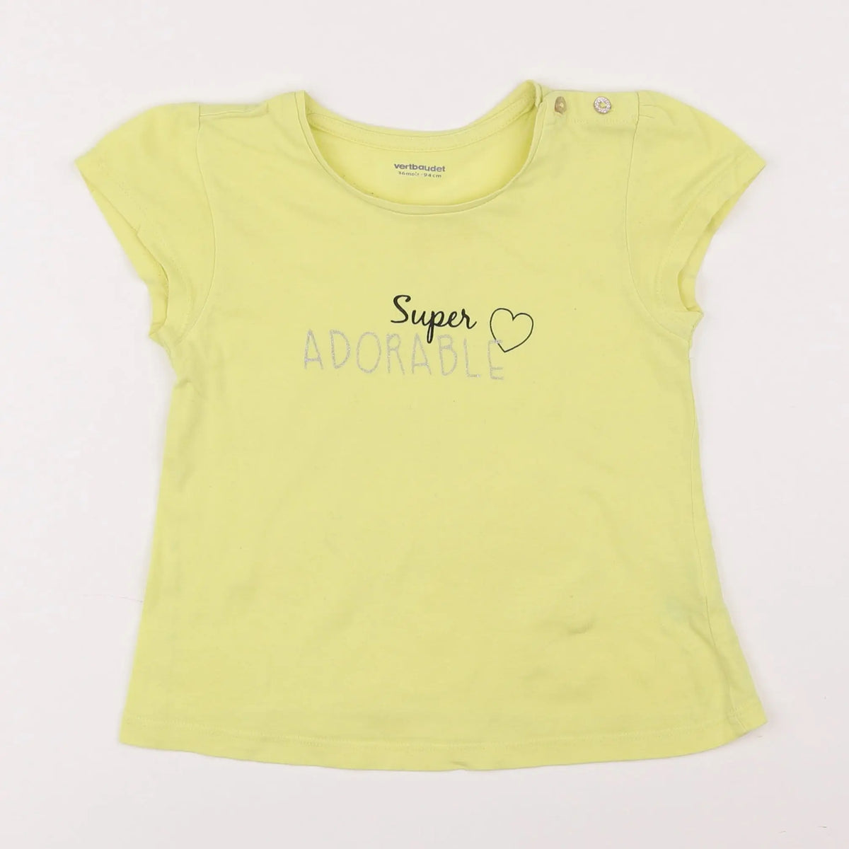 Vertbaudet - tee-shirt jaune - 3 ans