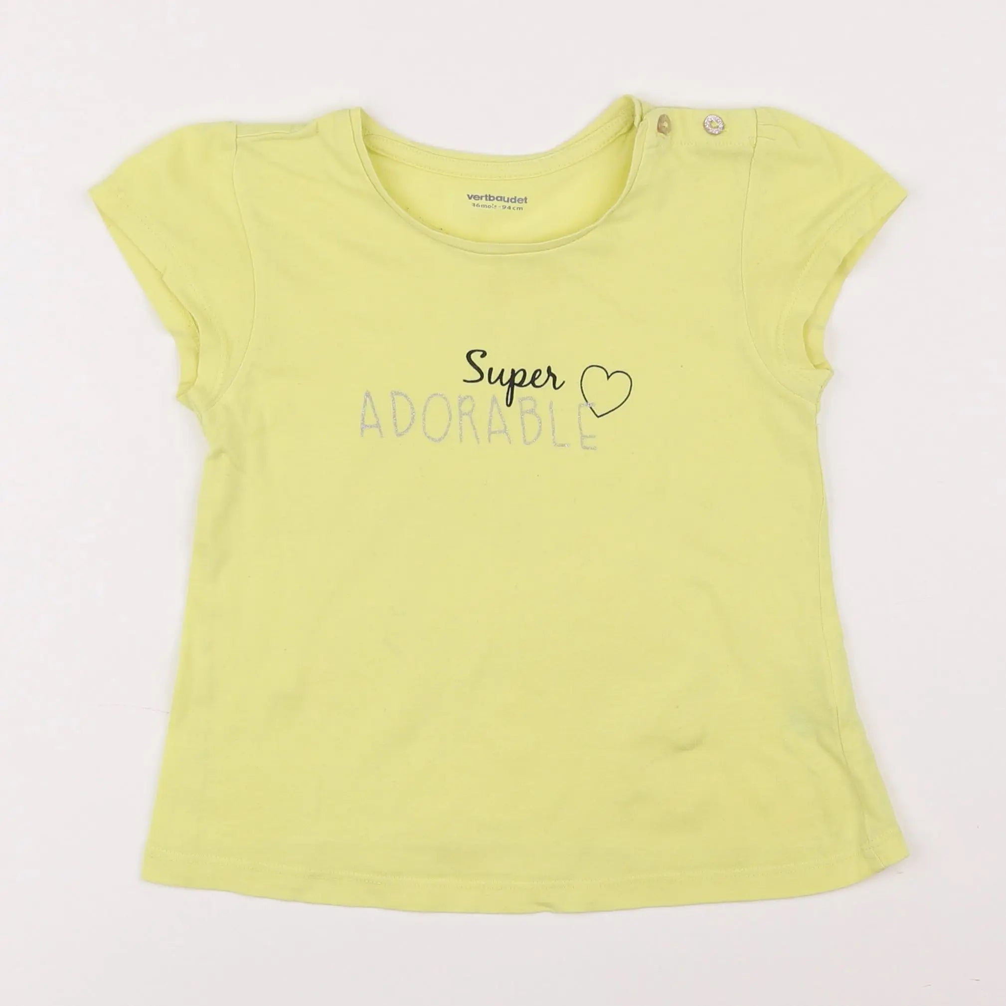 Vertbaudet - tee-shirt jaune - 3 ans