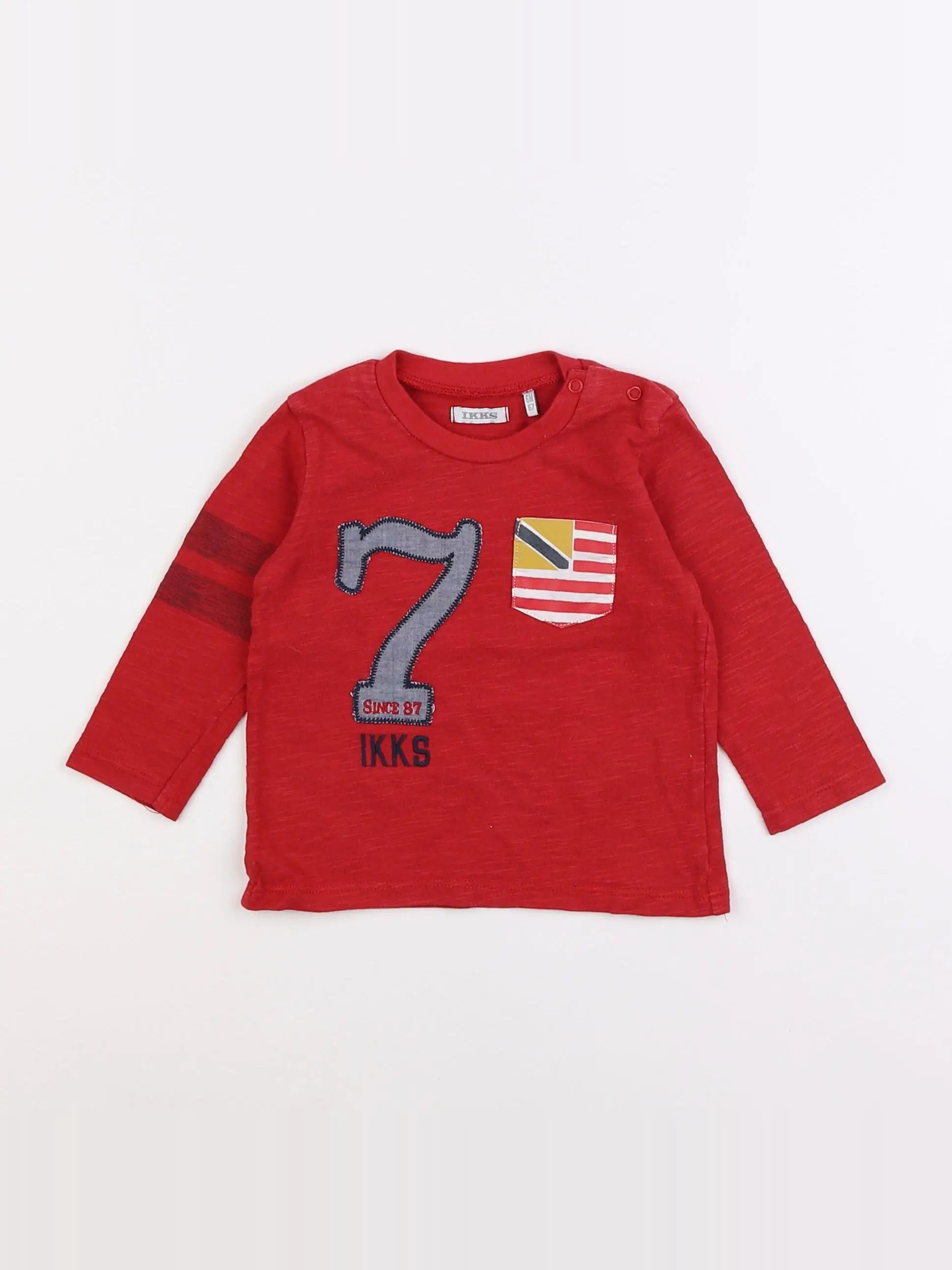 IKKS - tee-shirt rouge - 6 mois