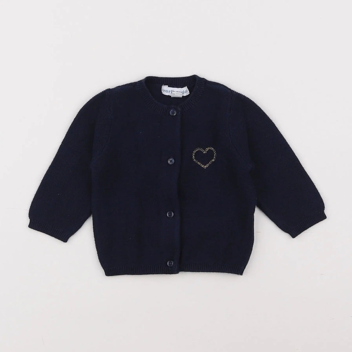 Vertbaudet - gilet bleu - 3 mois