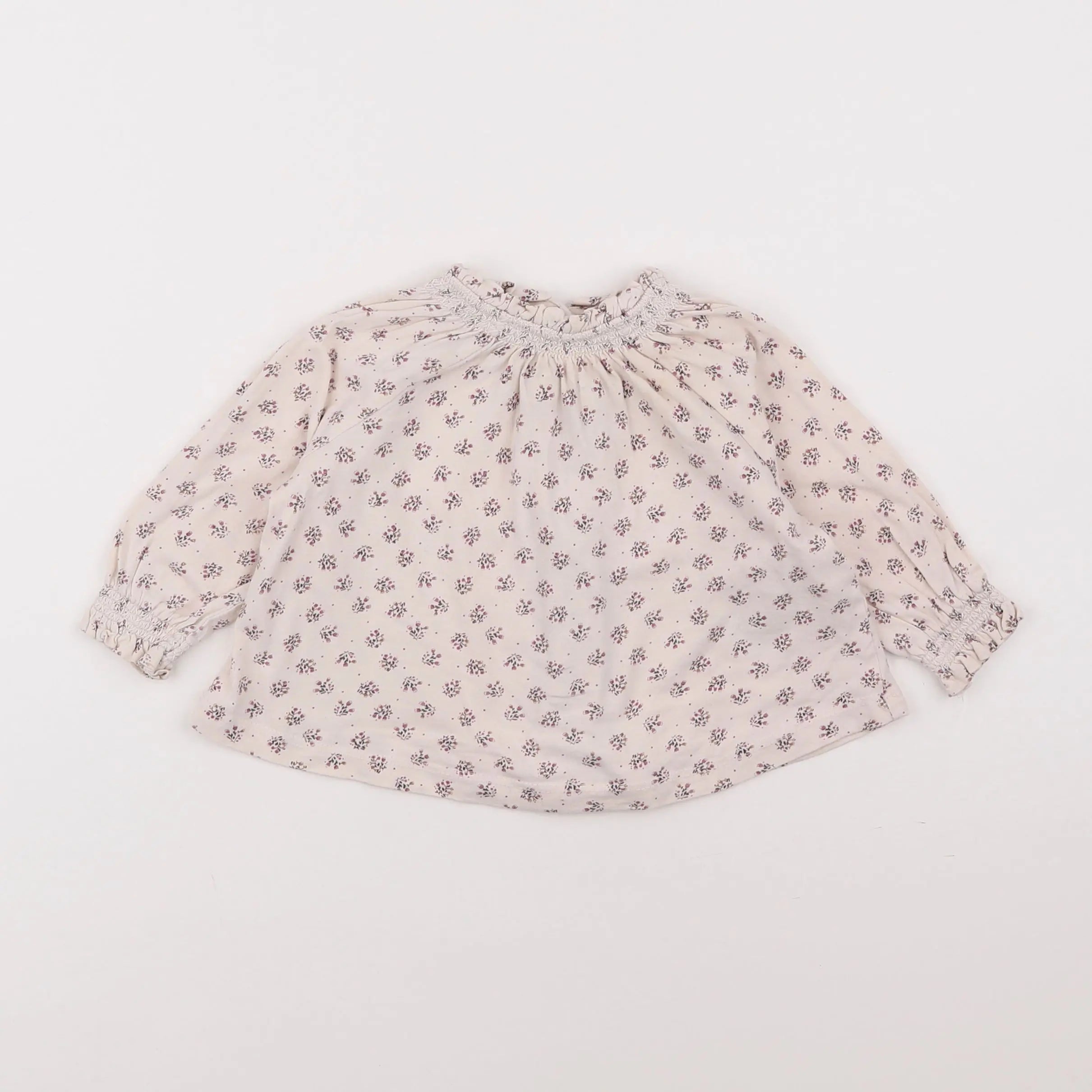 Vertbaudet - tee-shirt beige - 6 mois