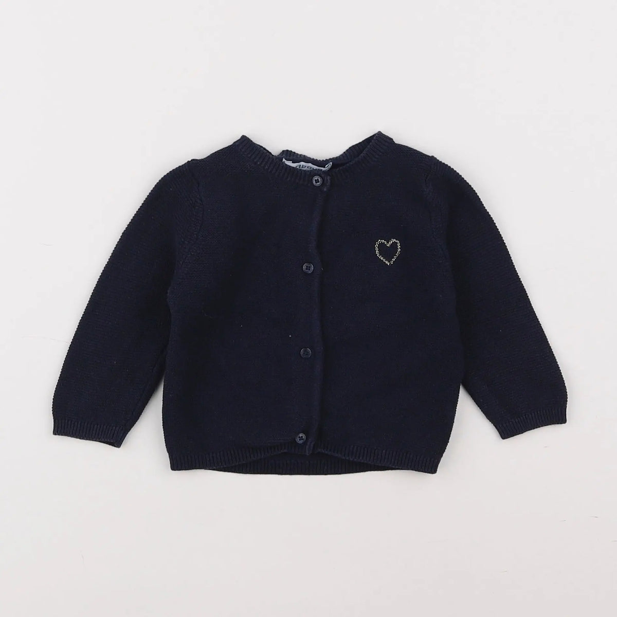 Vertbaudet - gilet bleu - 3 mois