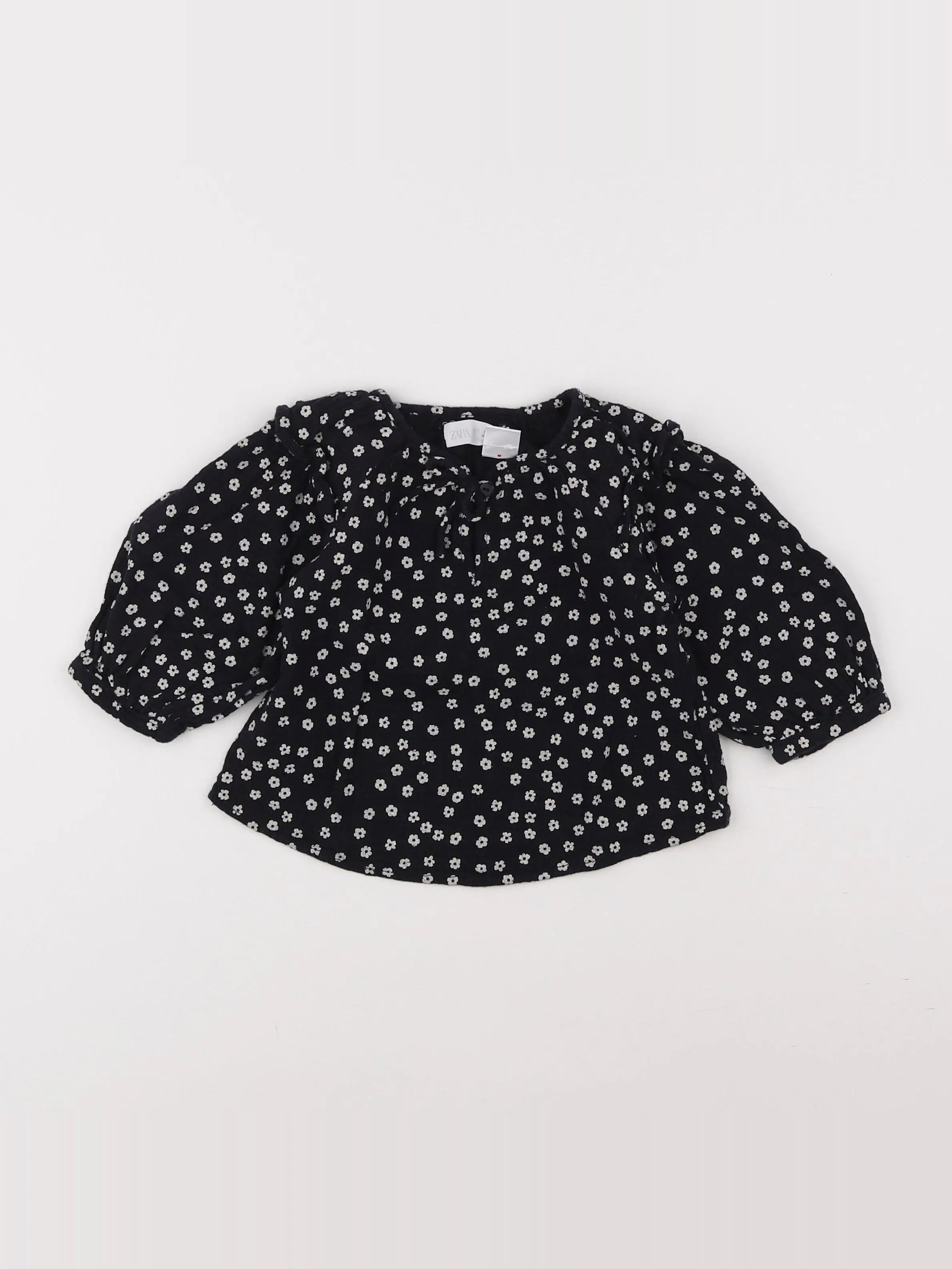 Zara - blouse bleu - 9/12 mois
