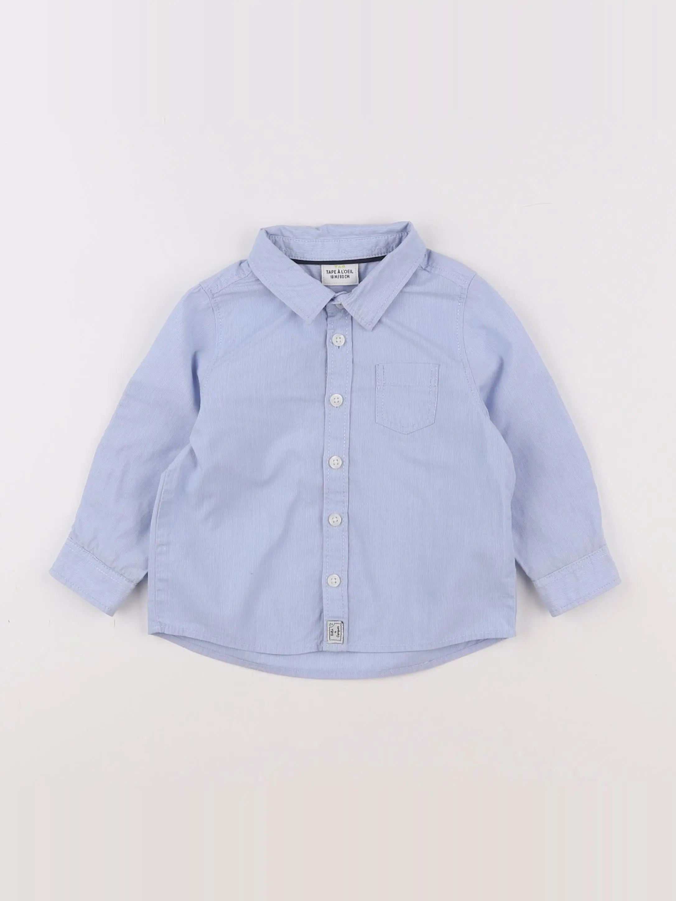 Tape à l'oeil - chemise bleu - 18 mois