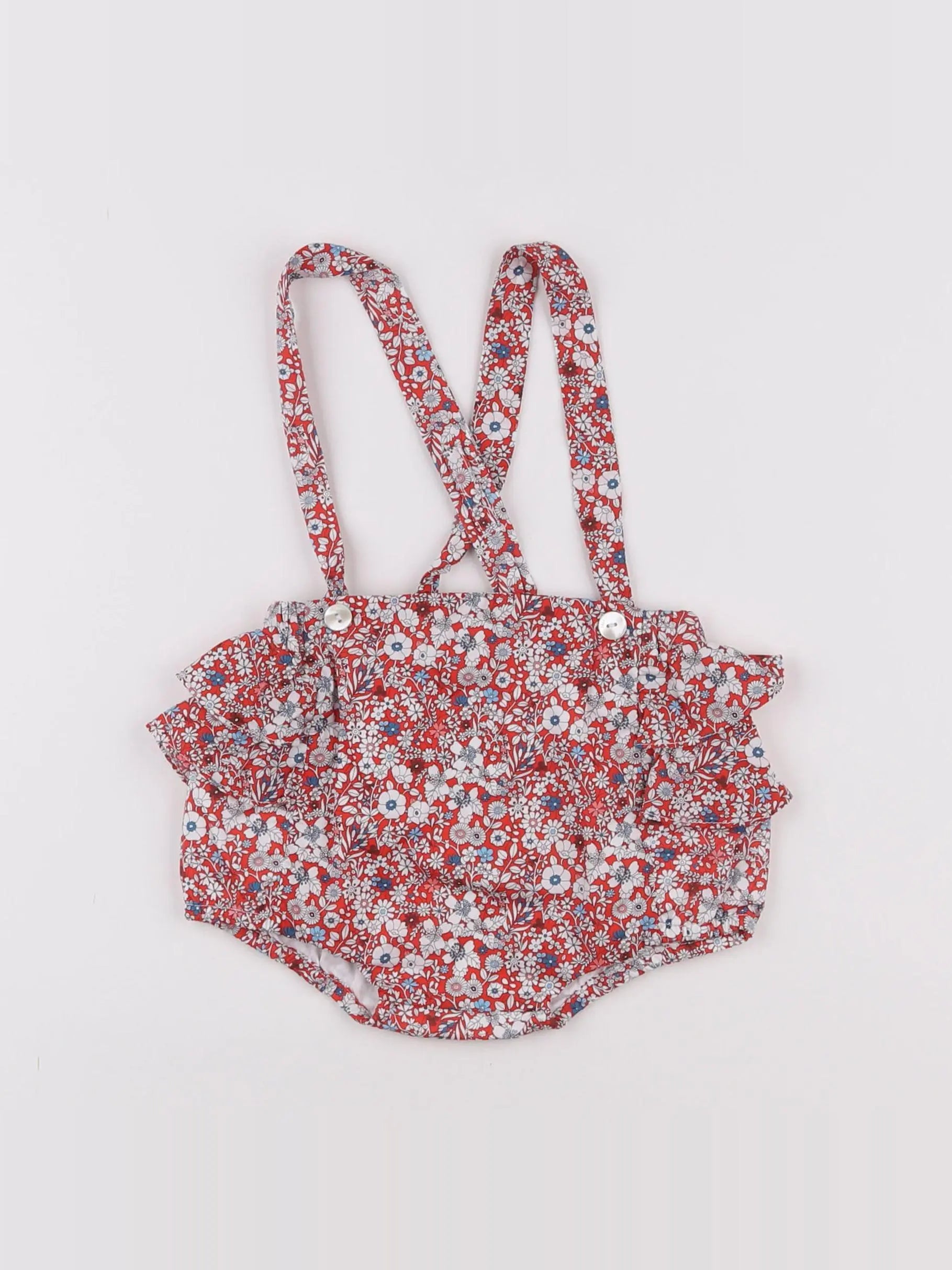 Jacadi - bloomer doublé, liberty multicolore - 12 mois