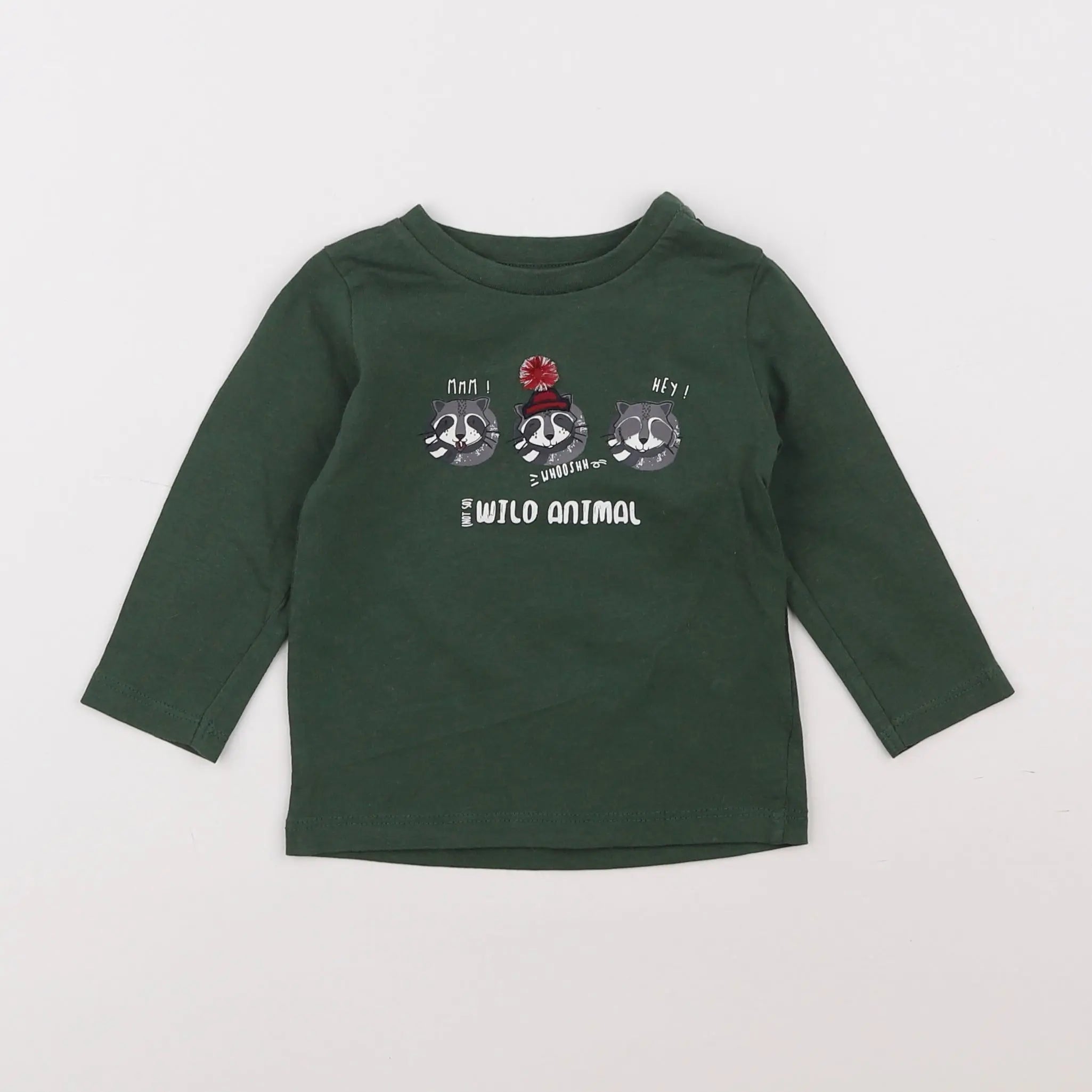 Vertbaudet - tee-shirt vert - 9 mois