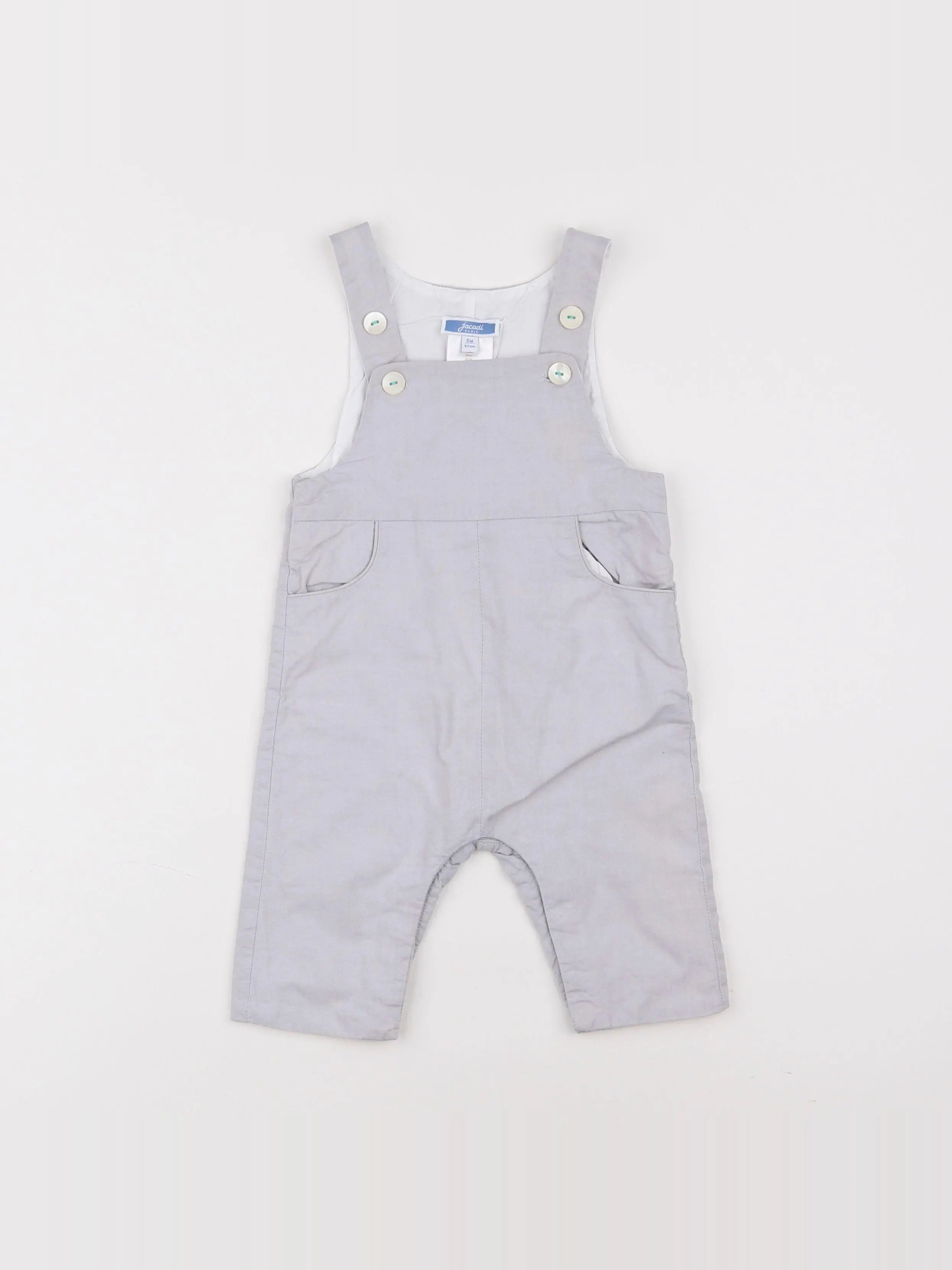 Jacadi - salopette gris - 6 mois