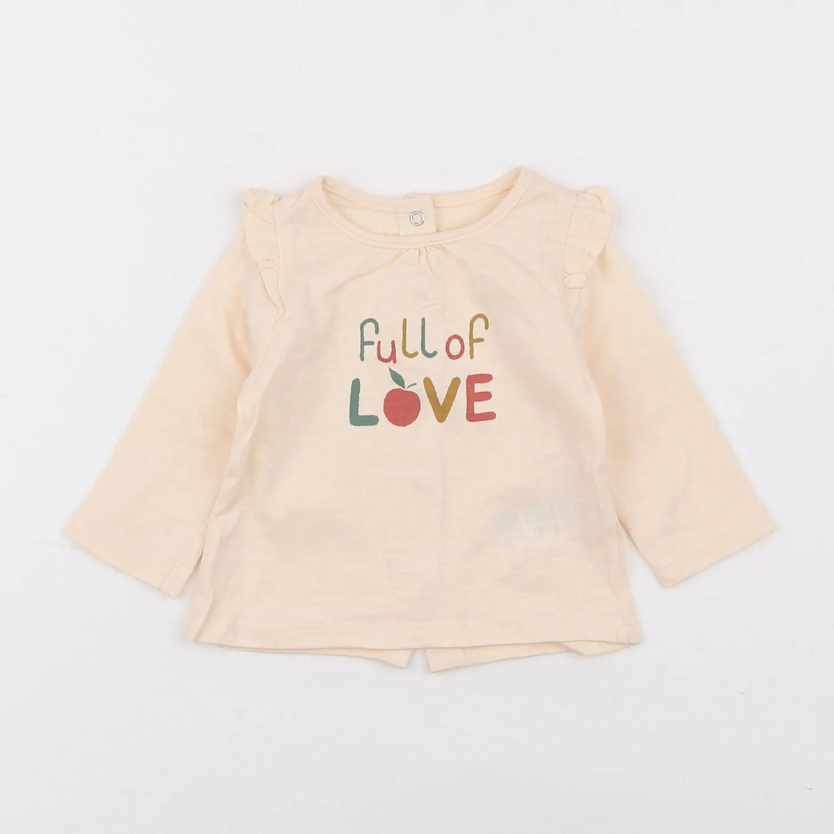 Vertbaudet - tee-shirt beige - 3 mois