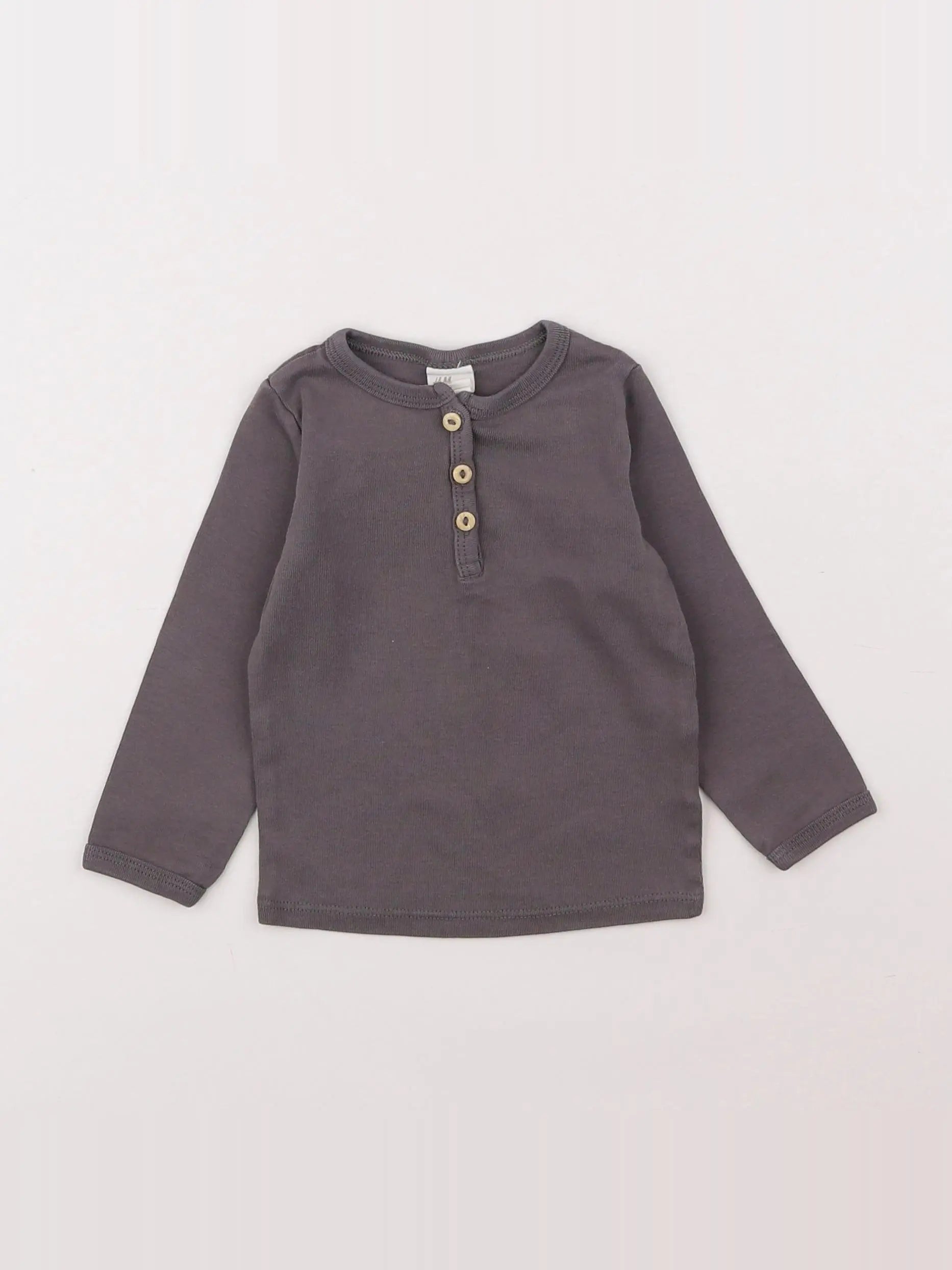 H&M - tee-shirt gris - 6/9 mois